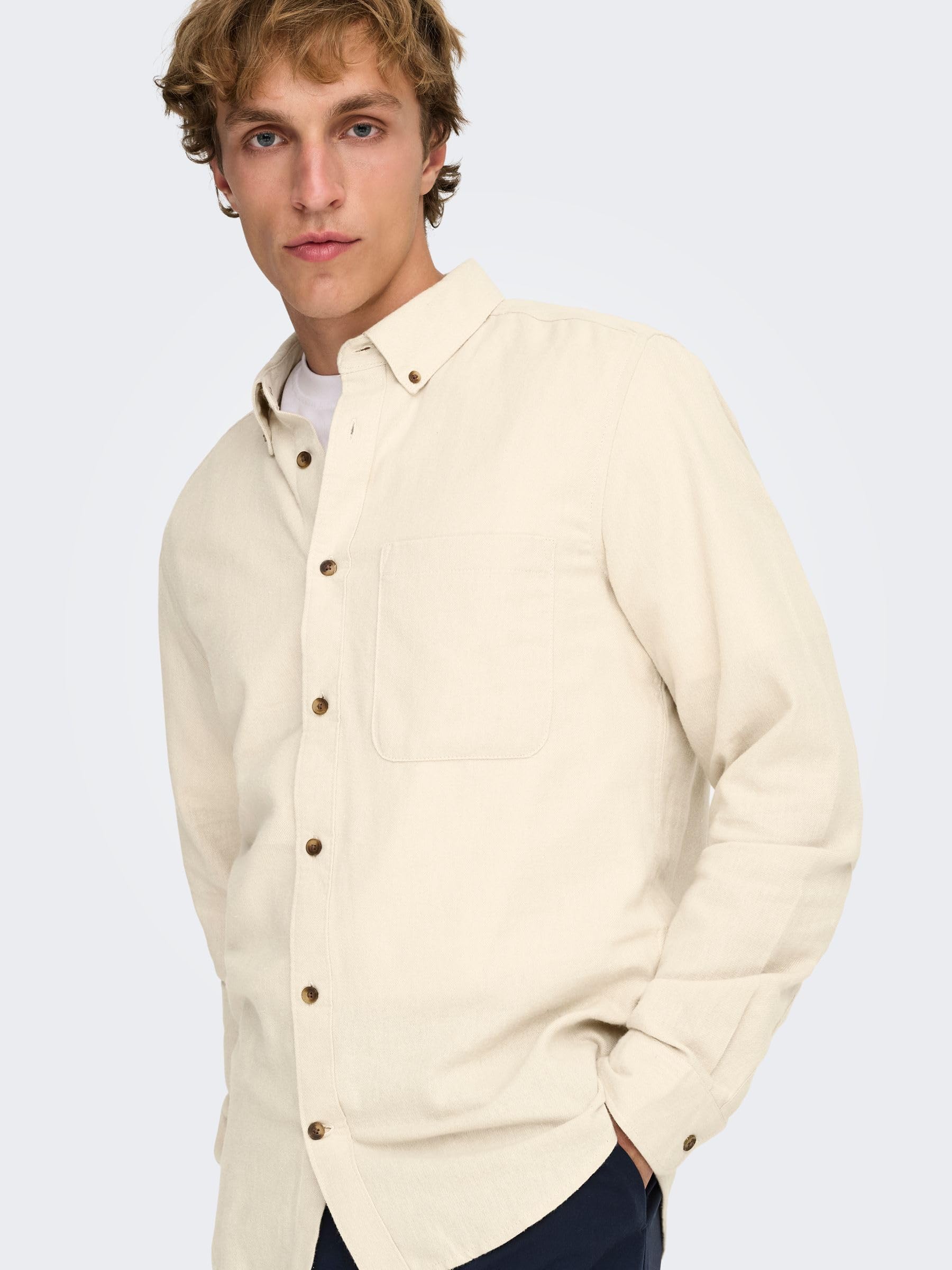 Only & Sons Onsgudmund Camicia Uomo Nero taglia L casual