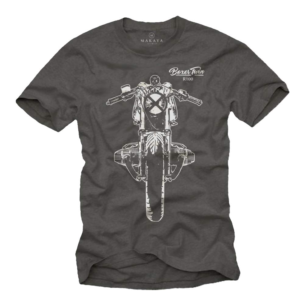MAKAYA Cafe Racer R100 T-Shirt Moto Uomo XL Cotone