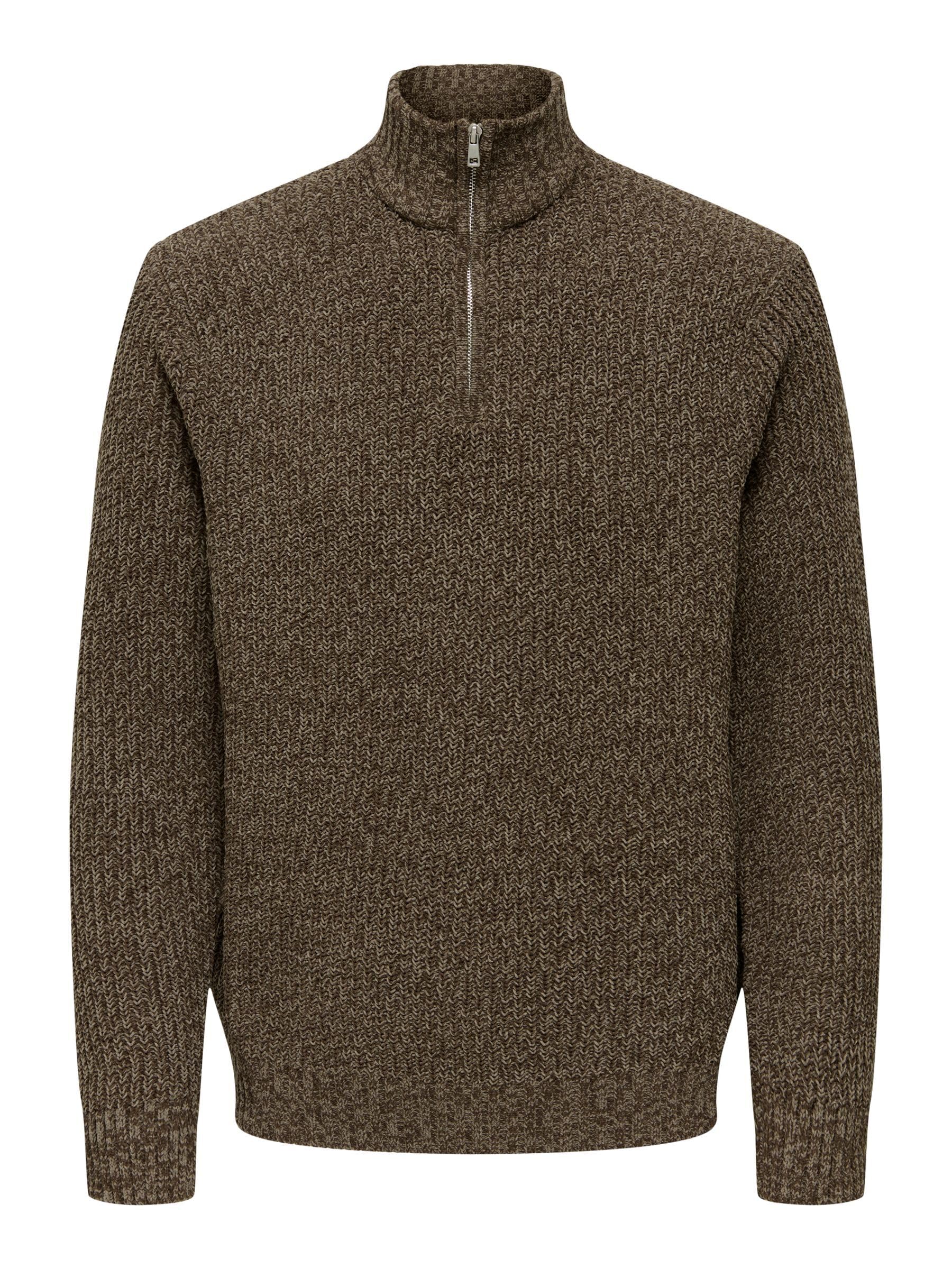 ONLY & SONS Onjoin pullover uomo argento manica lunga