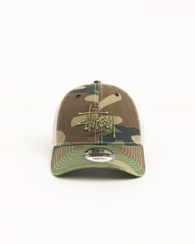 Stussy 9Twenty Washed Basic Trucker cappello camo cotone