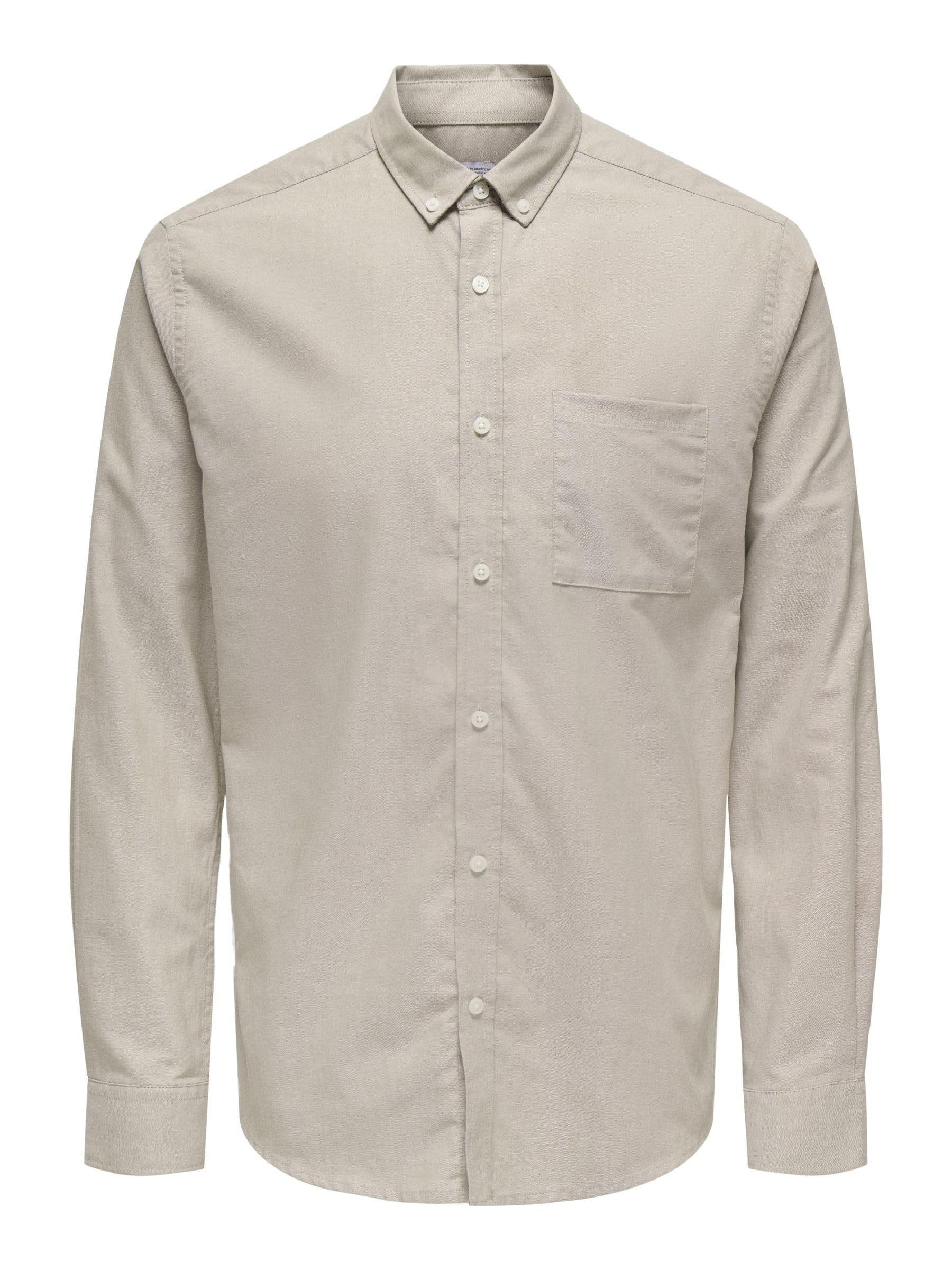 ONLY & SONS Onsalvaro Camicia Oxford Uomo Manica Lunga