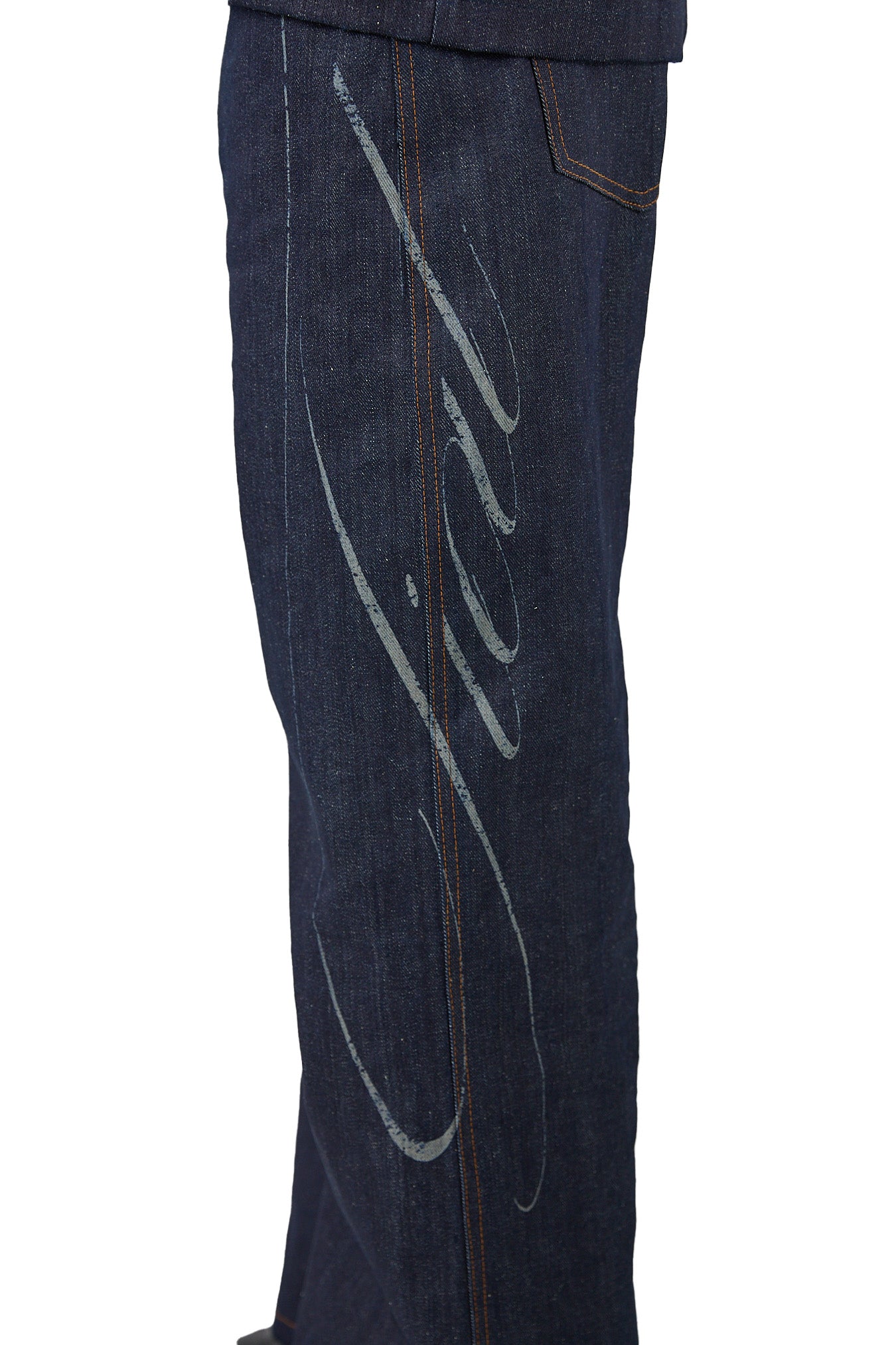 Tiat Blue de Sang Laser jeans bootcut raw denim 14OZ S
