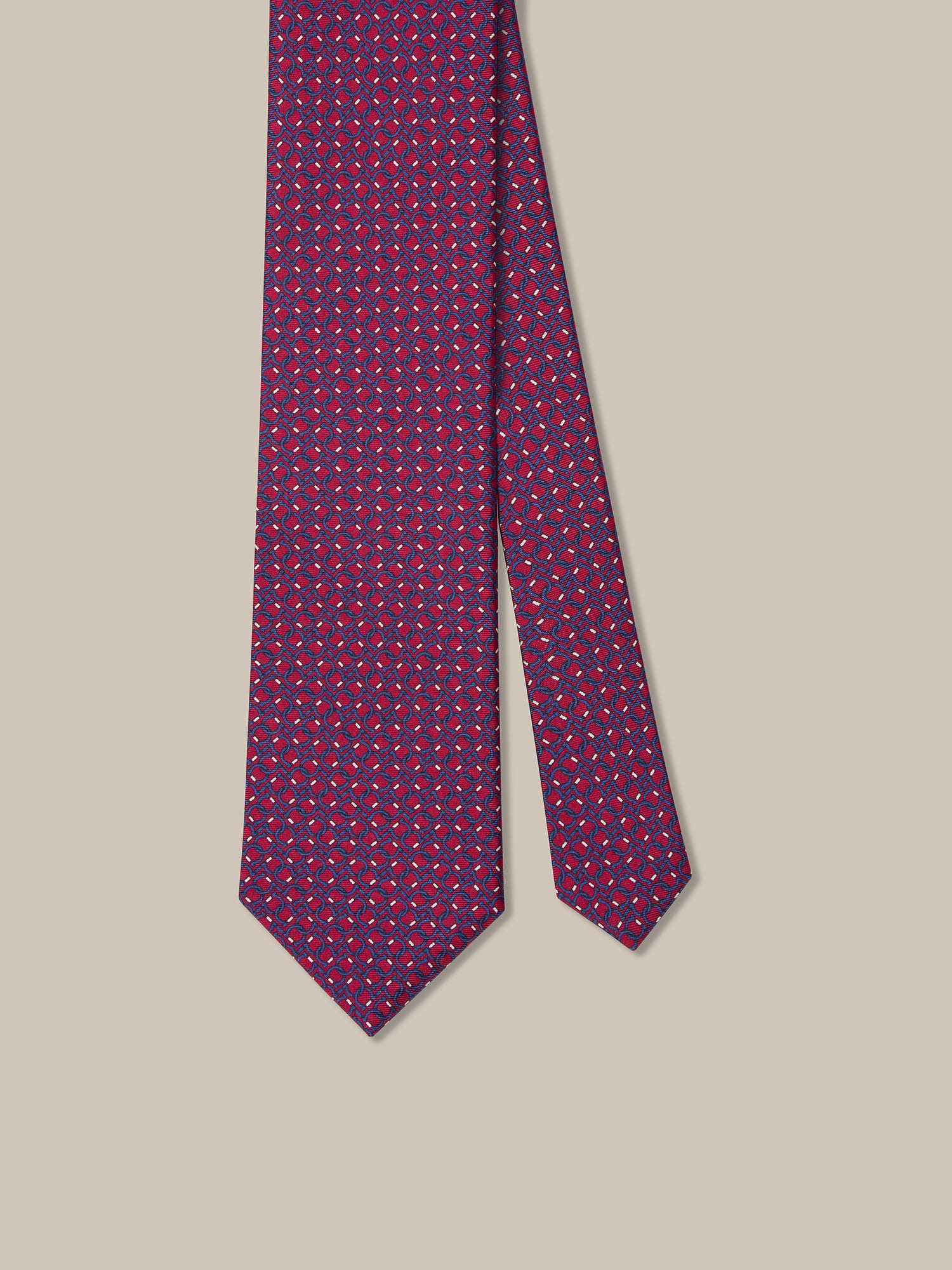 Robert Talbott Robert Equestrian cravatta seta bordeaux