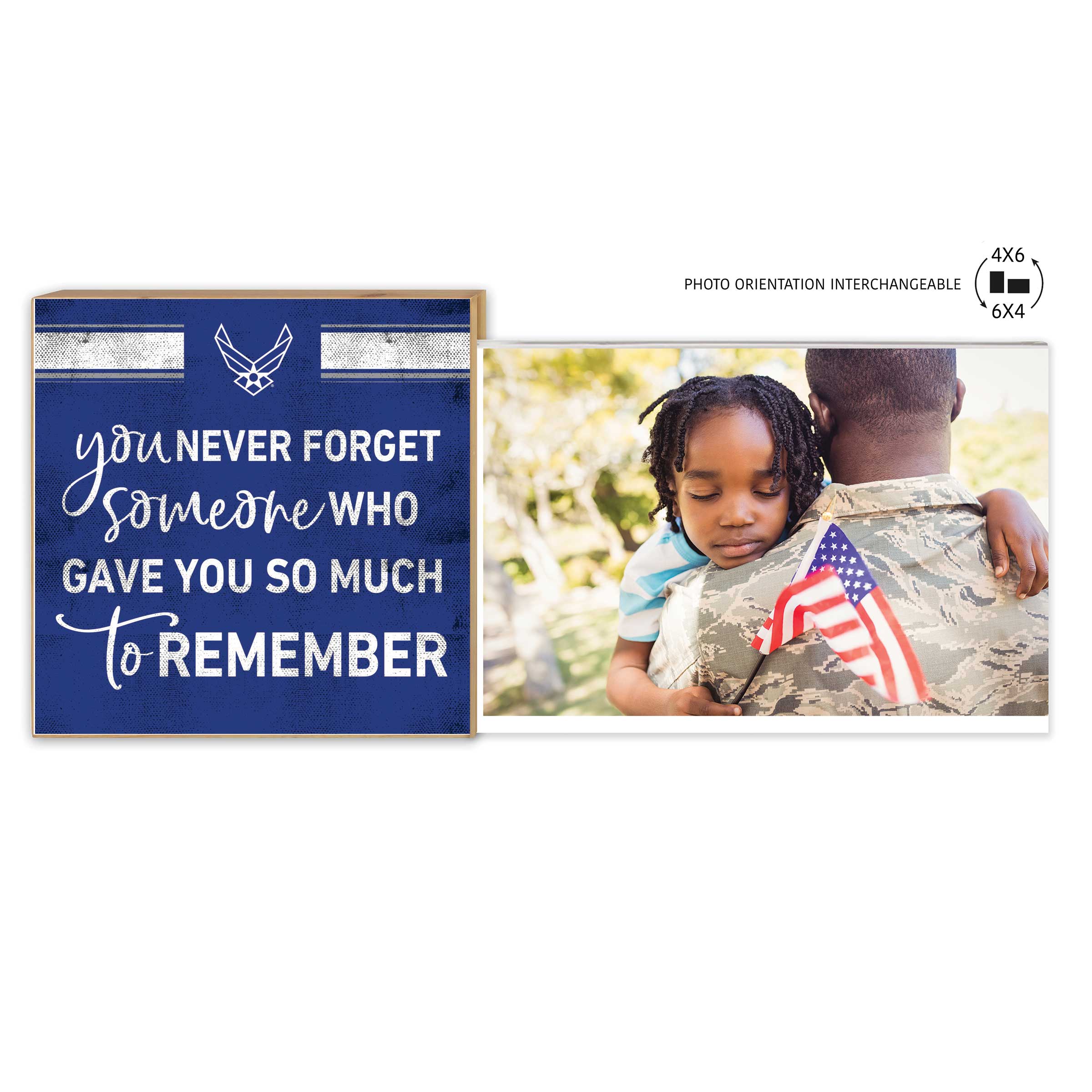 7.62 Design Never Forget cornice foto 4x6 USAF vetro