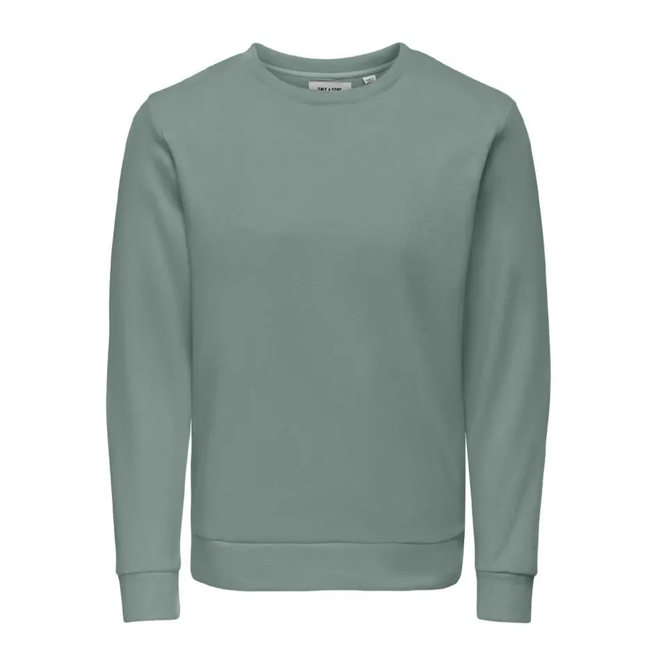 Only & Sons Chase felpa uomo S verde cotone