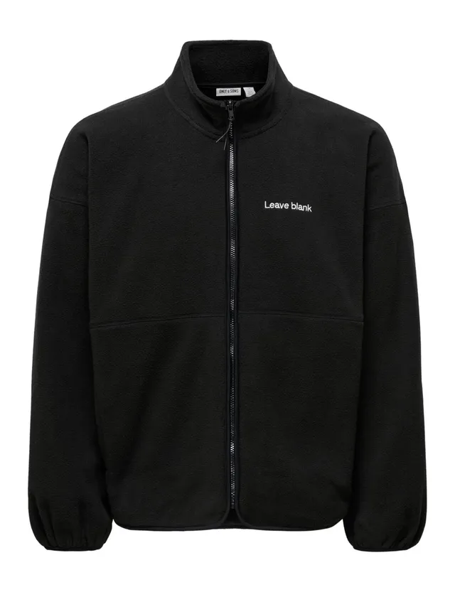 Only & Sons Onsasger Felpa Zip Collo Alto M Nero Onice Uomo