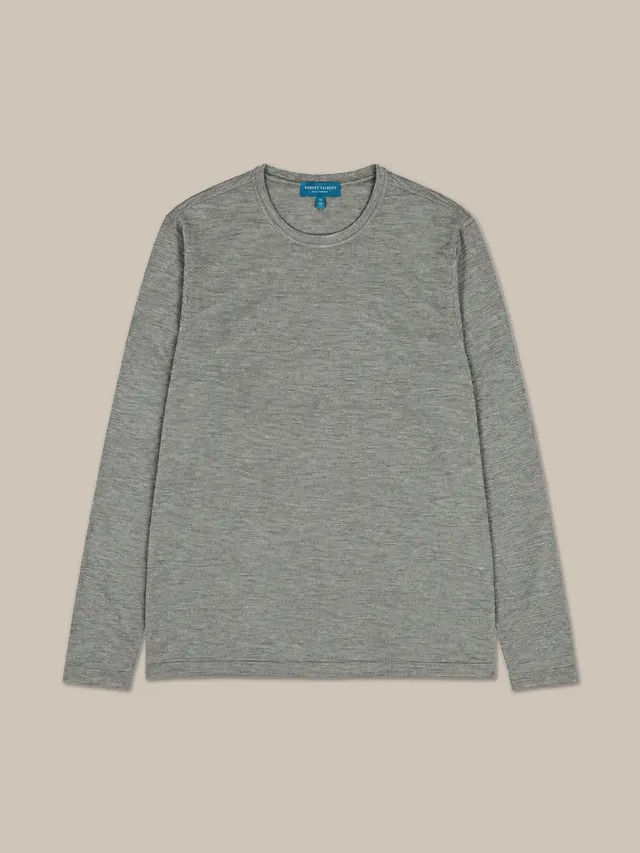 Robert Talbott Lawrence Maglione Medium Gray lana seta