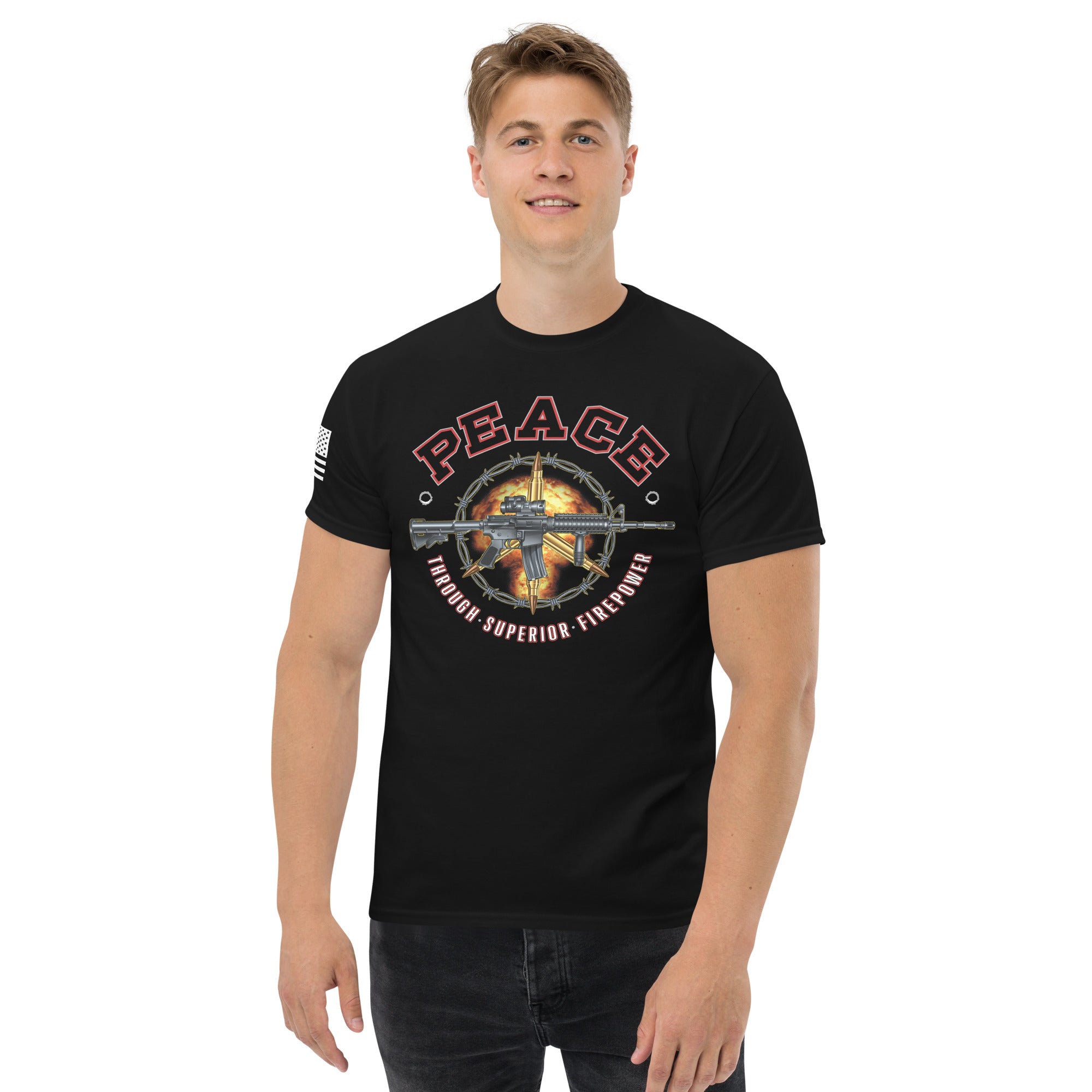 7.62 Design Superior Firepower t-shirt uomo nero cotone