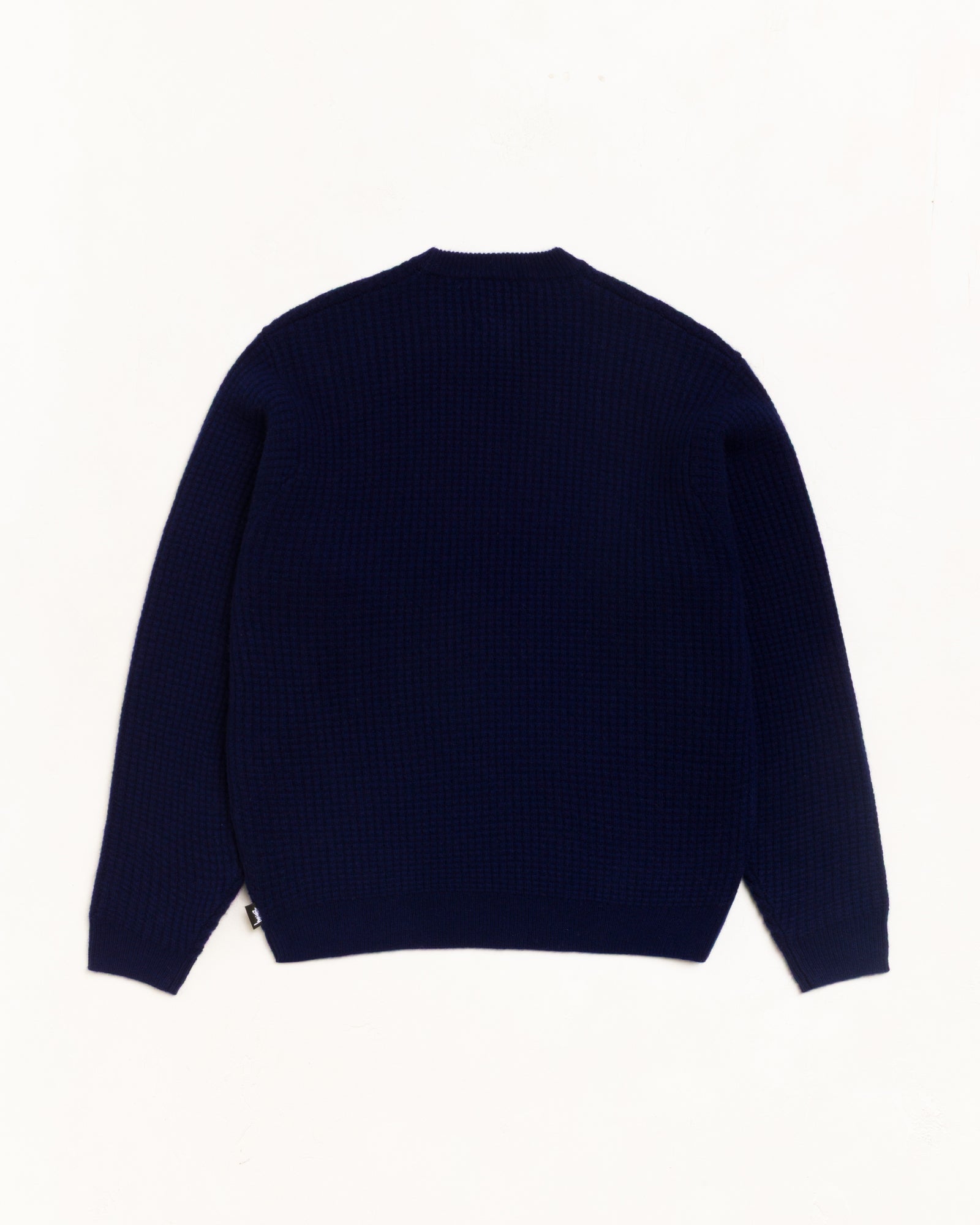Stussy Waffle Cashmere Maglione Deep Navy 100% cachemire