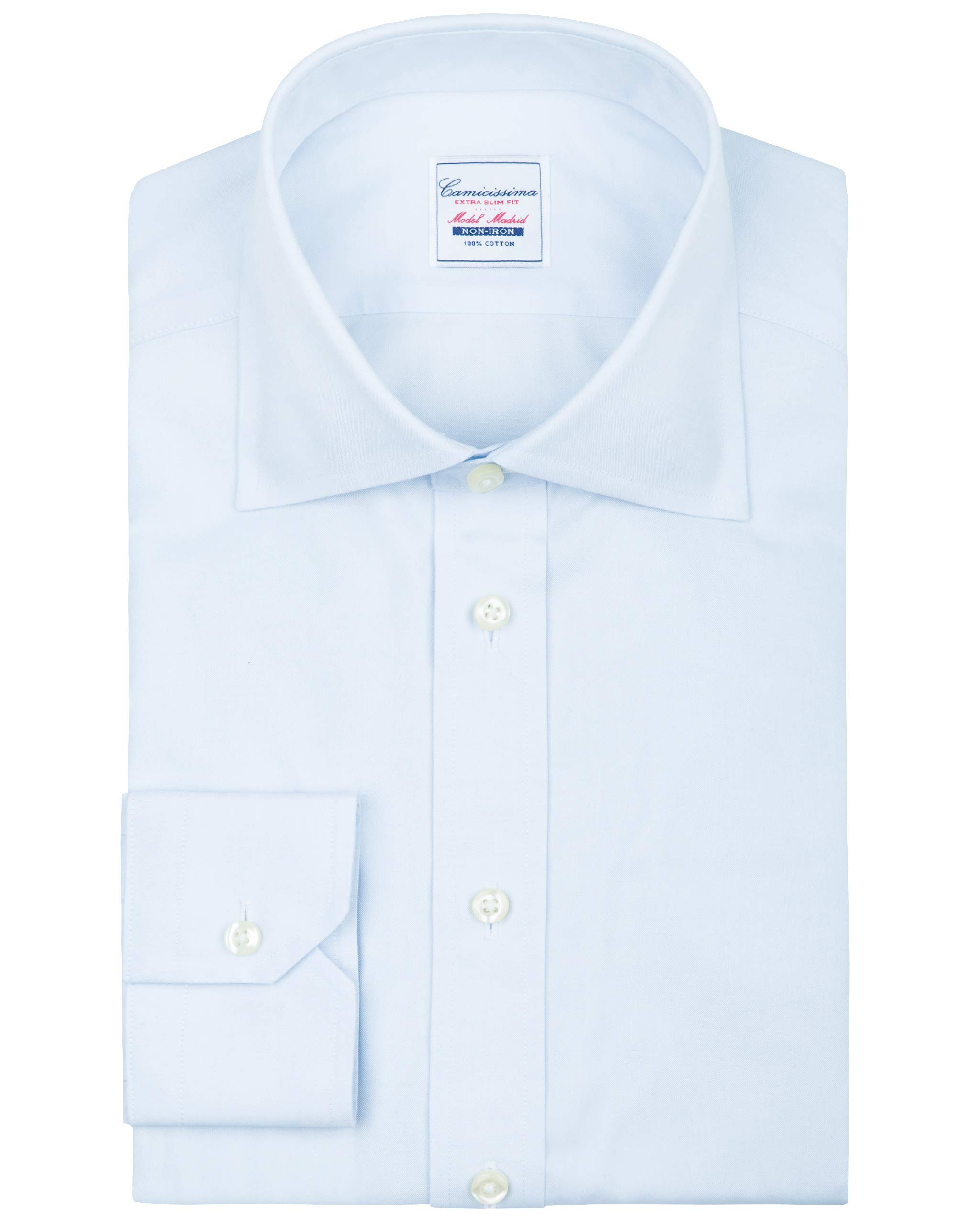 Camicissima Non Iron Camicia Uomo Azzurra Extra Slim