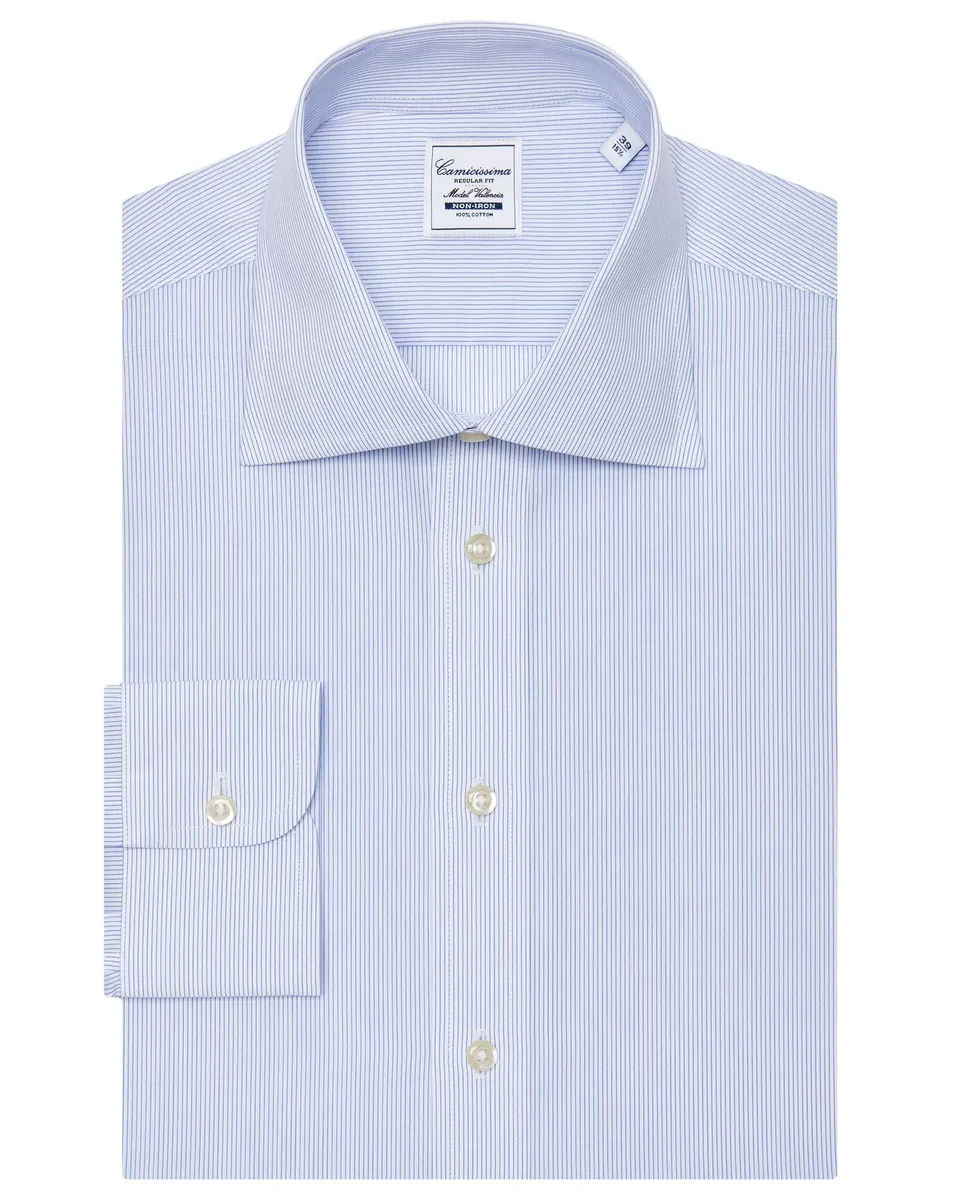 Camicissima Non Iron Valencia Camicia Righe Azzurre Regular