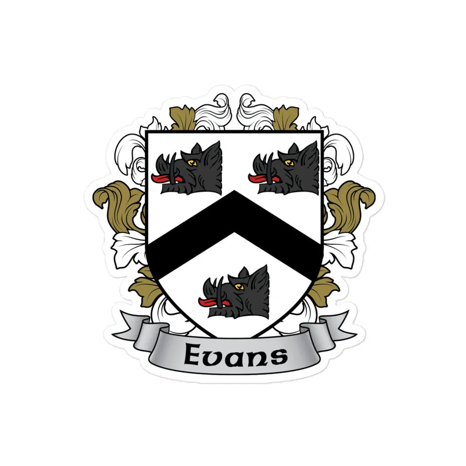 7.62 Design Evans Irish Crest Adesivo vinile 3x3