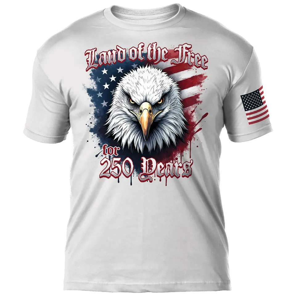7.62 Design Land of the Free 250th maglietta uomo bianca