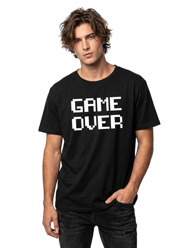 MAKAYA T-Shirt Uomo Game Over maglietta cotone taglia XL