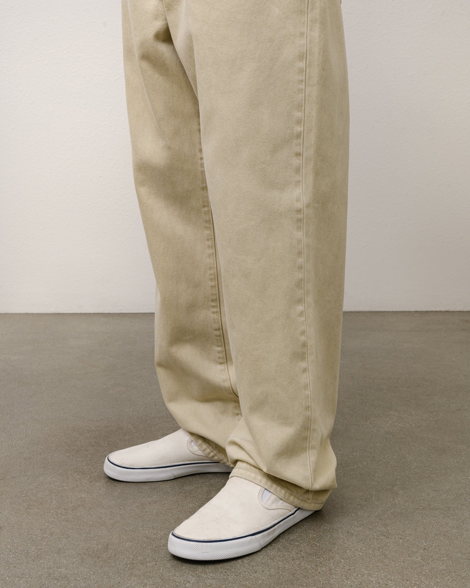 Stussy Big Ol Jean Overdyed jeans sand baggy cotone