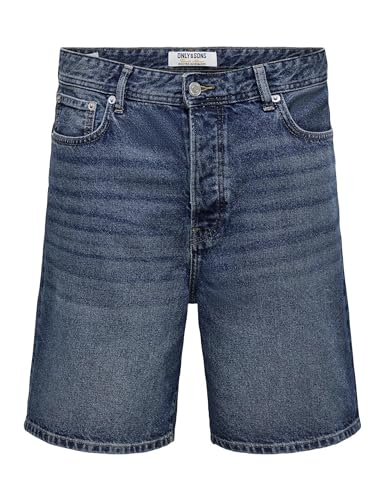 Only & Sons Onsfade Loose Shorts Uomo L Denim Blu
