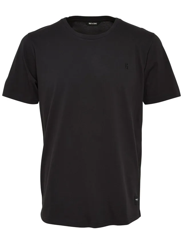 ONLY & SONS 22002672 t-shirt uomo nera taglia L cotone