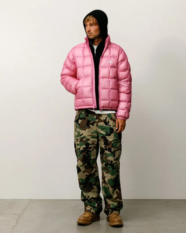 Stussy Midweight Puffer piumino rosa nylon idrorepellente