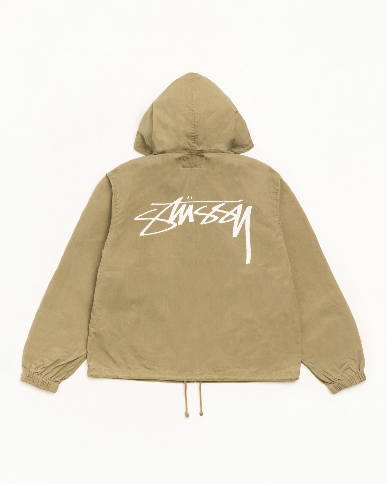Stussy Outerwear Waxed Cotton Beach Shell giacca oliva XL