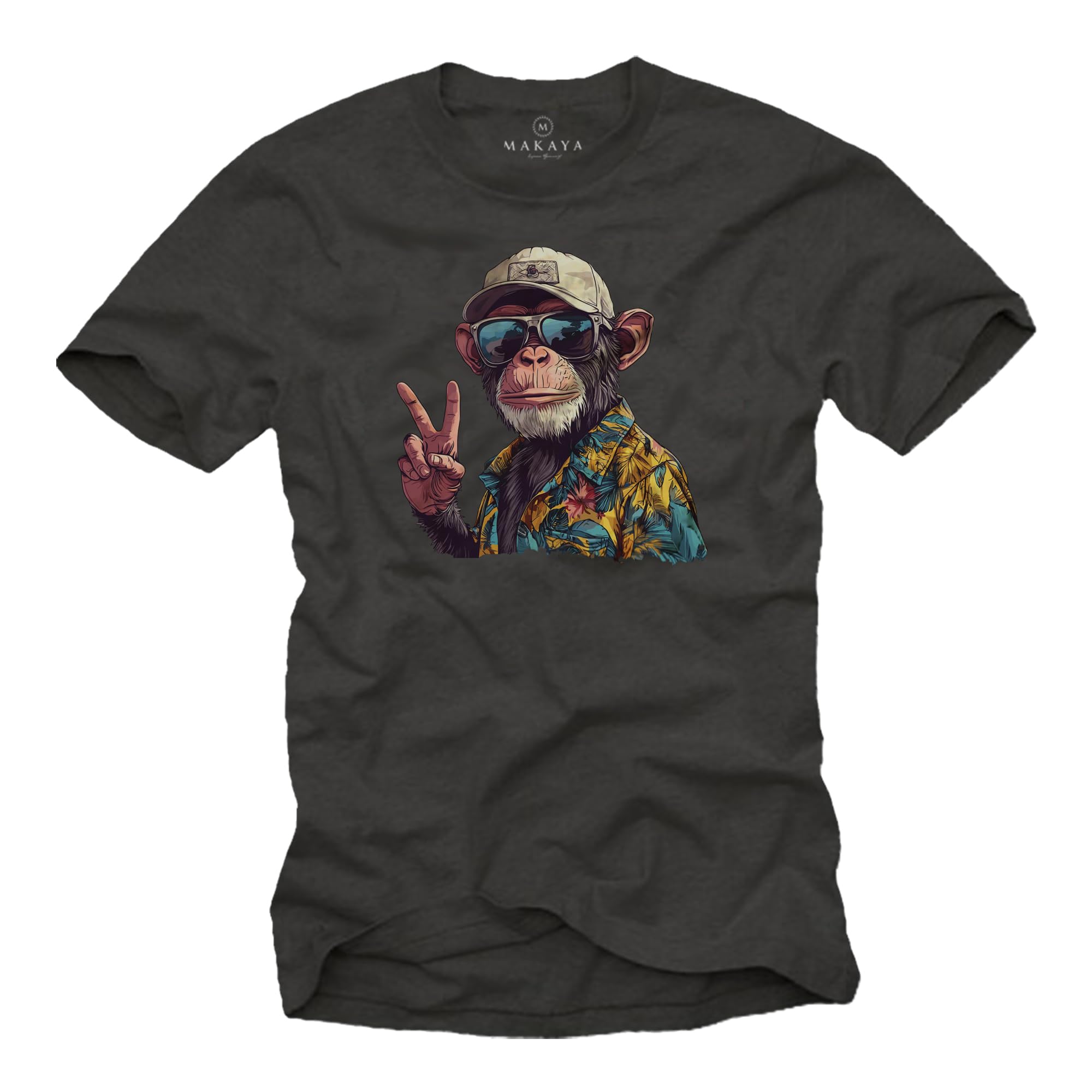MAKAYA Monkey maglietta uomo XXL 100% cotone scimmia