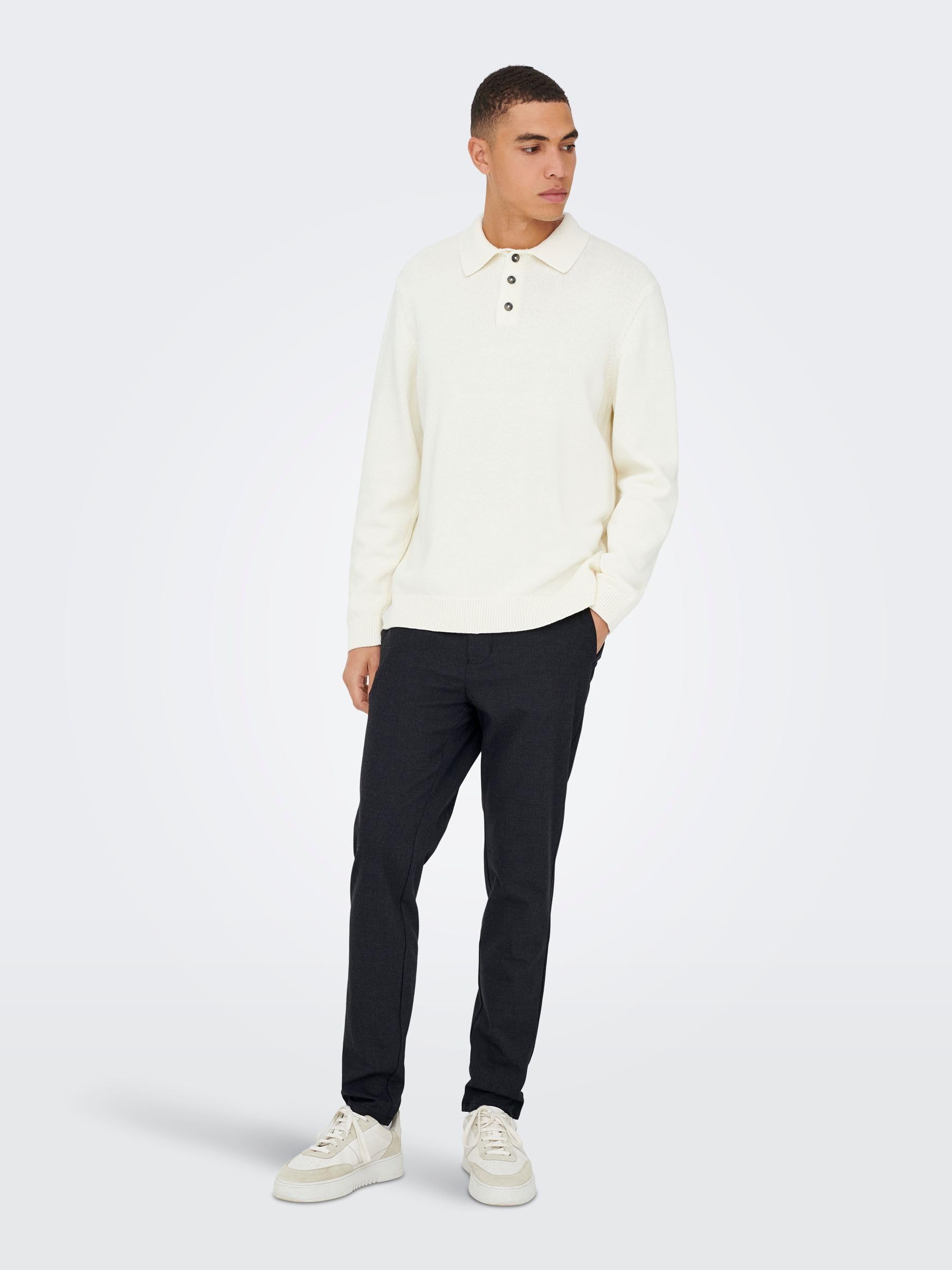 Only & Sons Onsbrad Life Slim Check 0184 pantalone uomo Teak 32W/32L