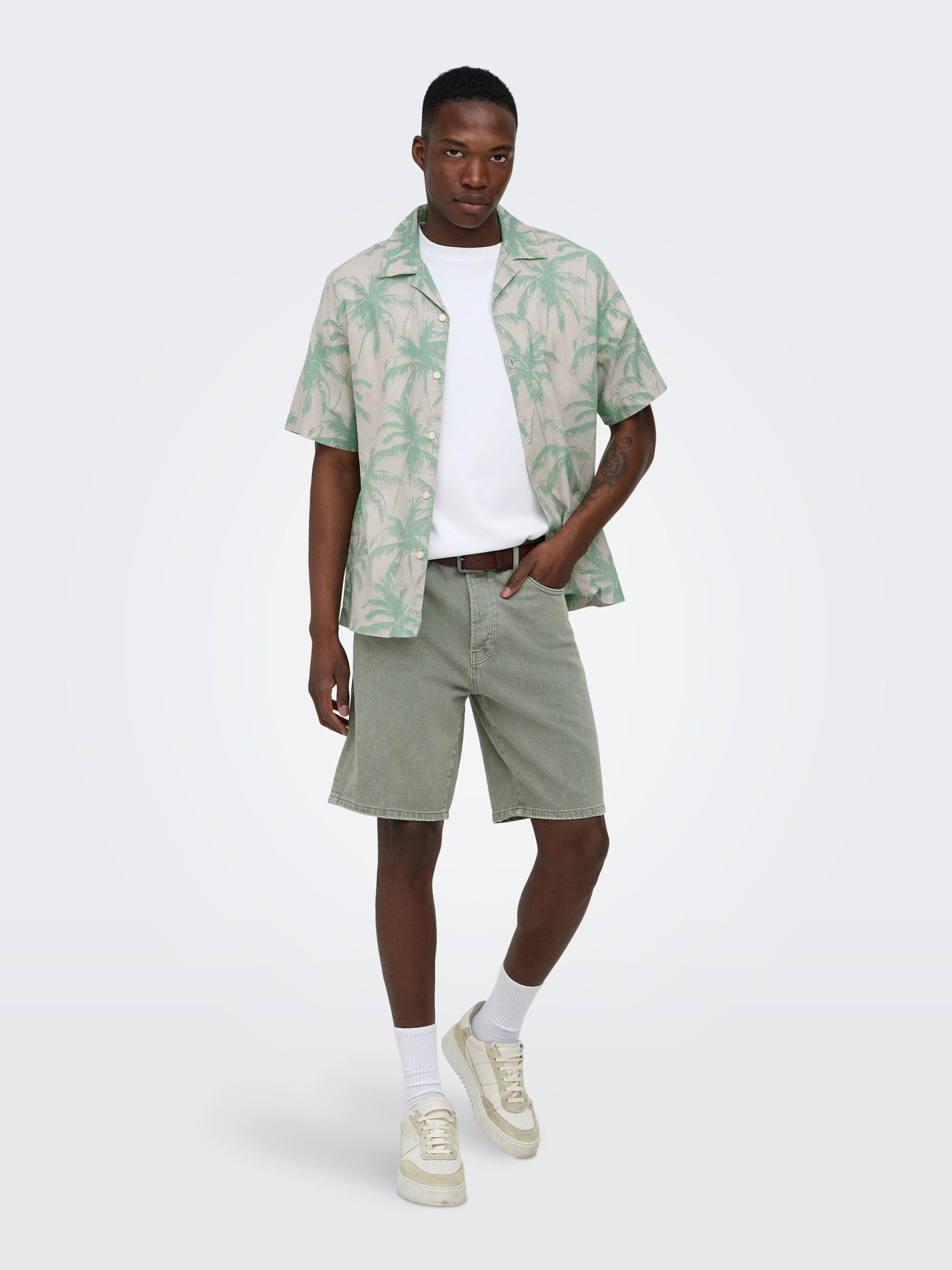 ONLY & SONS Onsedge Straight shorts vita media XL uomo