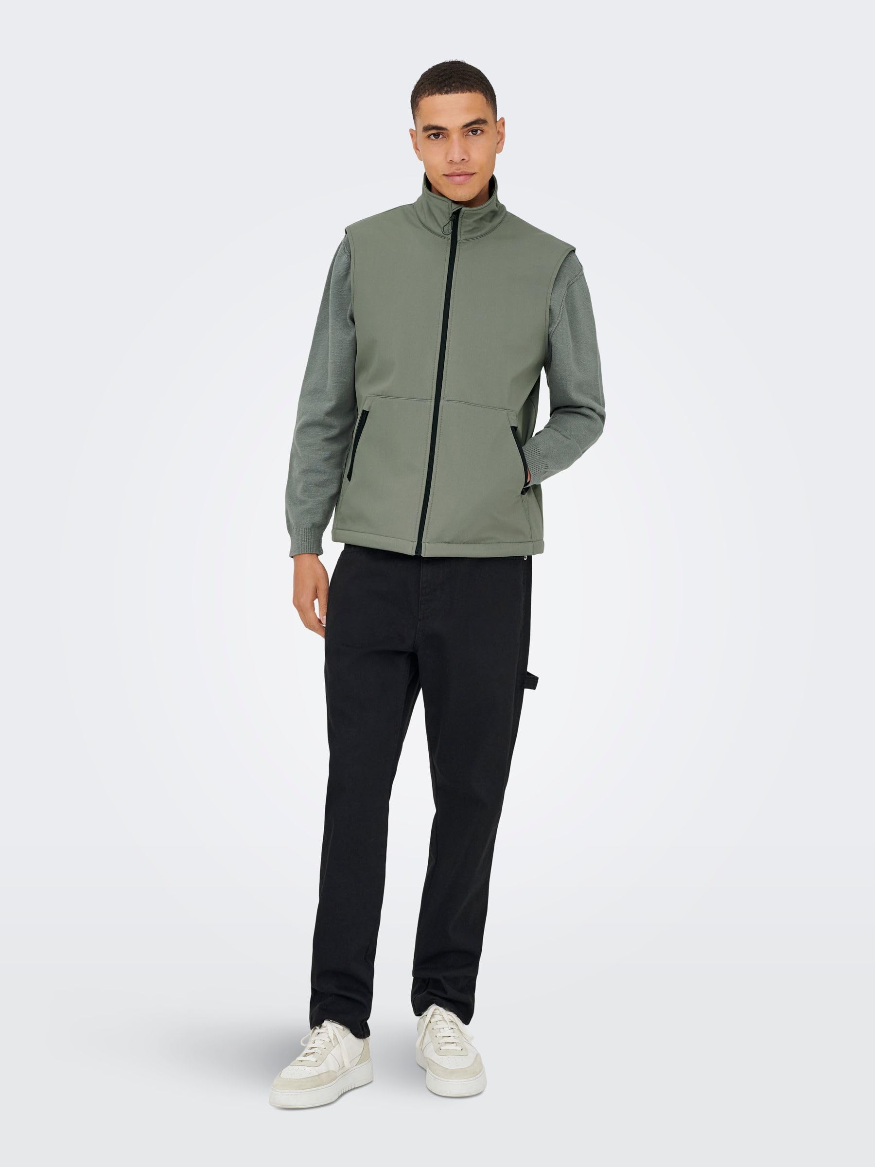 ONLY & SONS Onsbowie Life Gilet Grigio XL Uomo Smanicato