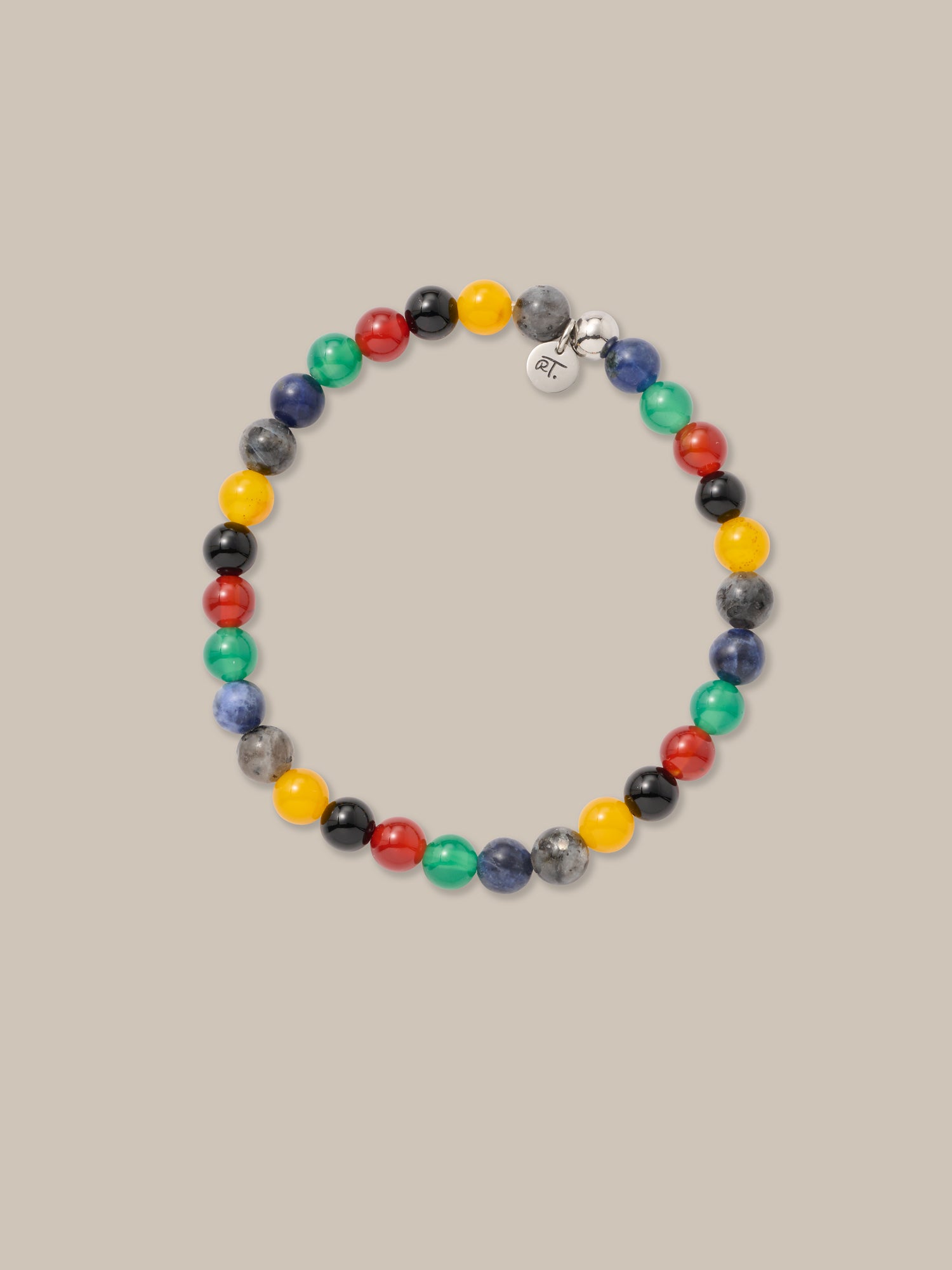 Robert Talbott Daniel bracciale pietre multicolor argento OS