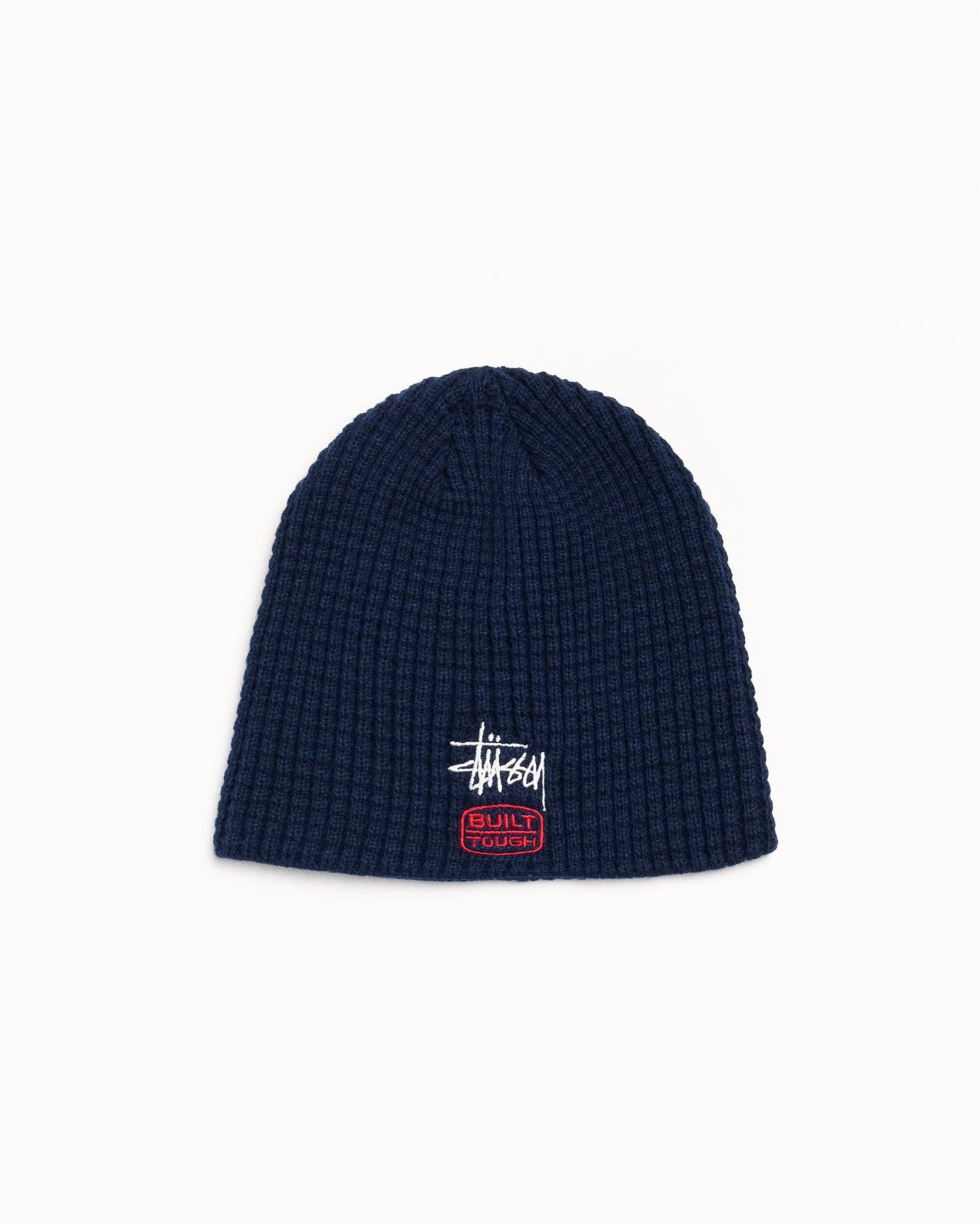 Stussy Waffle Built Tough Skullcap berretto navy acrilico