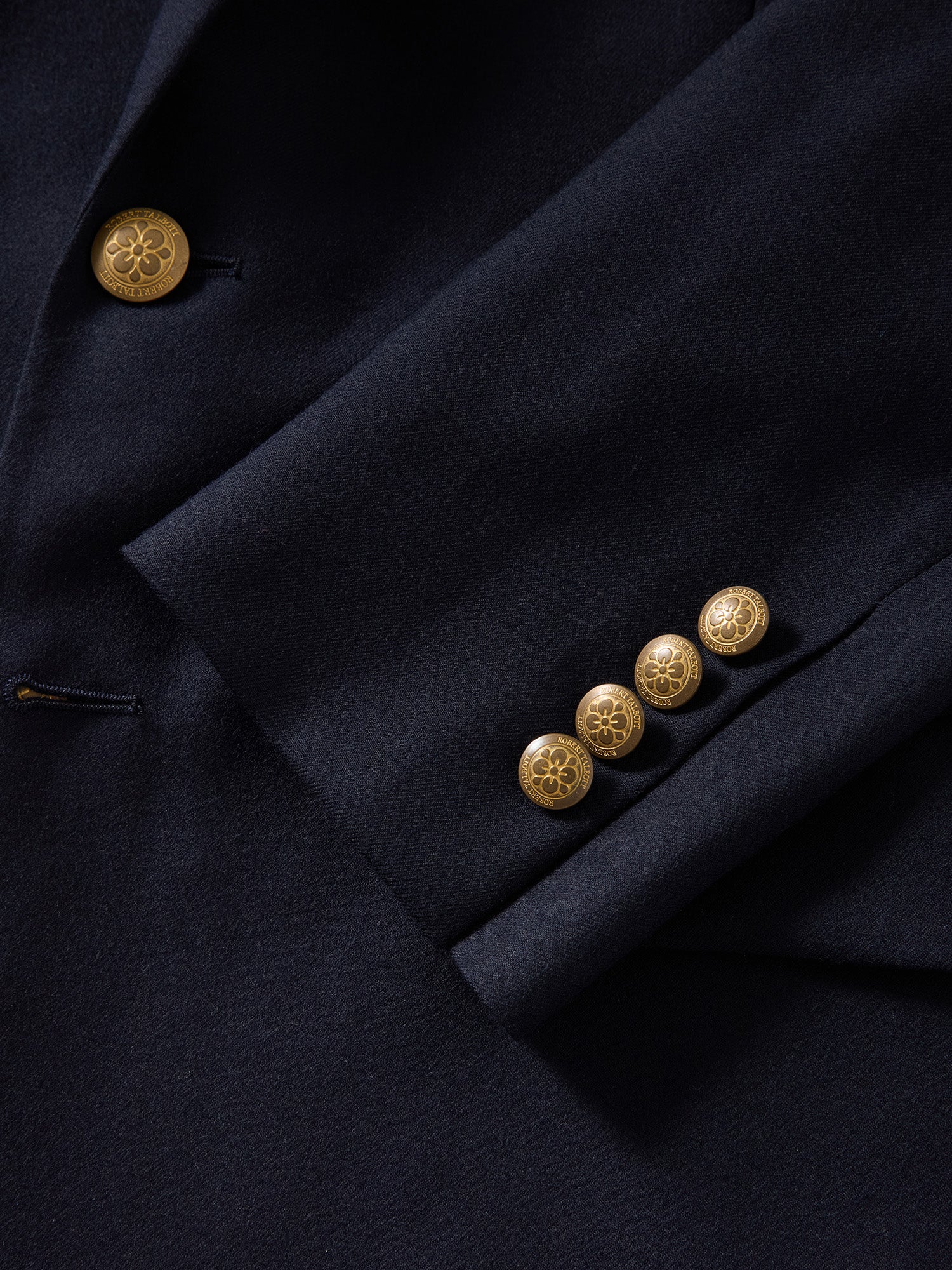 Robert Talbott Booth blazer lana navy monopetto 40R