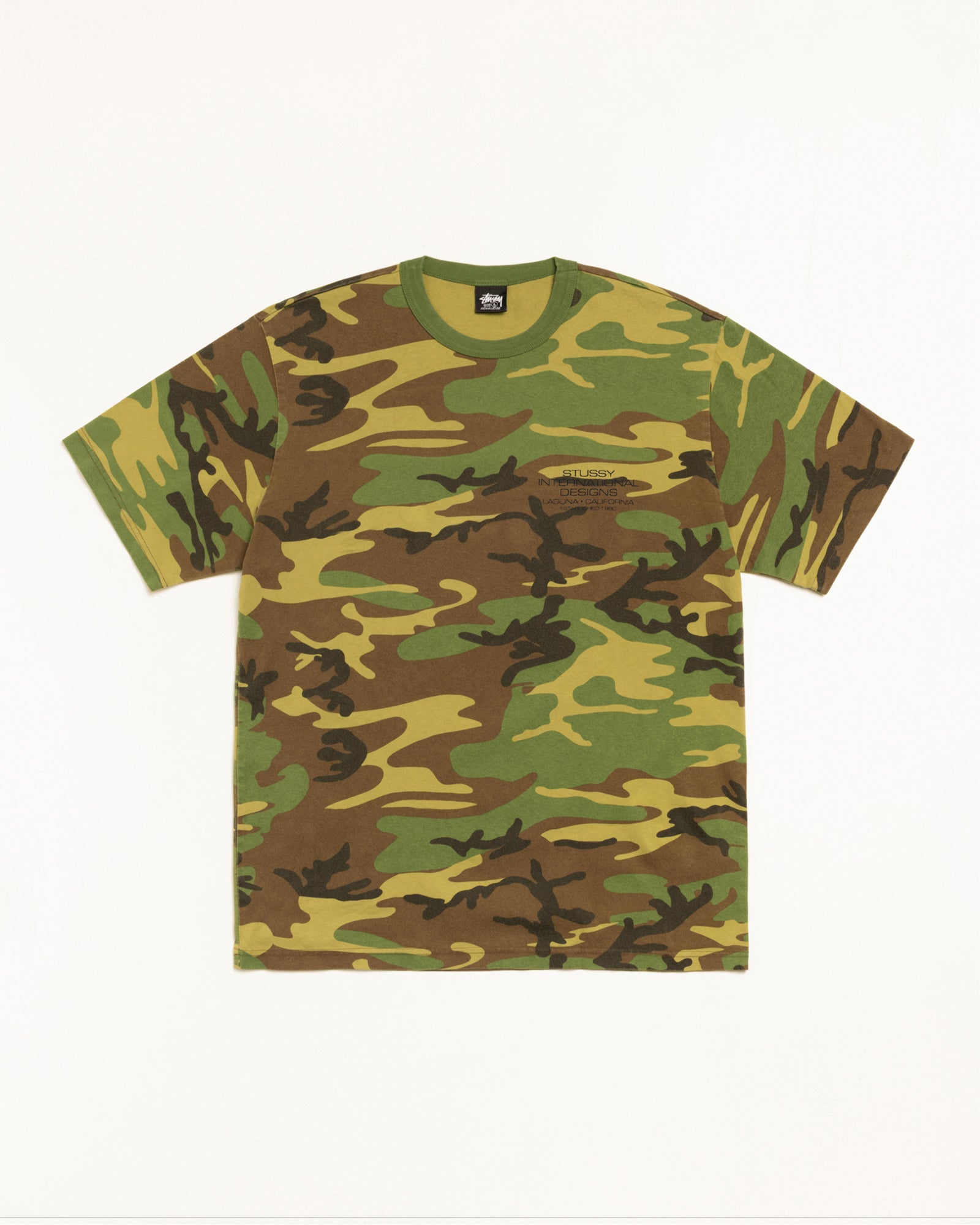 Stussy International Design Tee t-shirt camo cotone