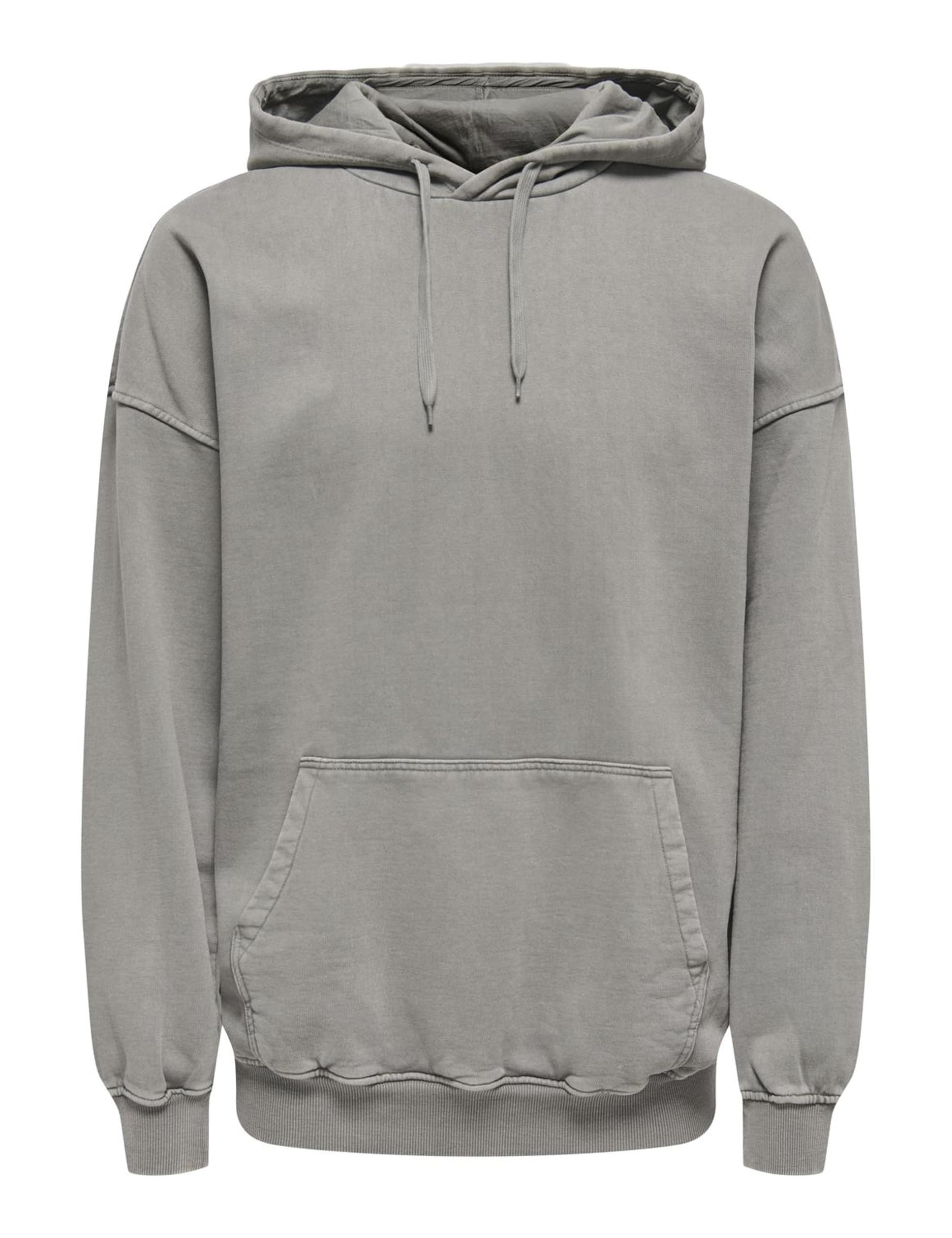 Only & Sons Creative Felpa Uomo Cappuccio Nera Washed