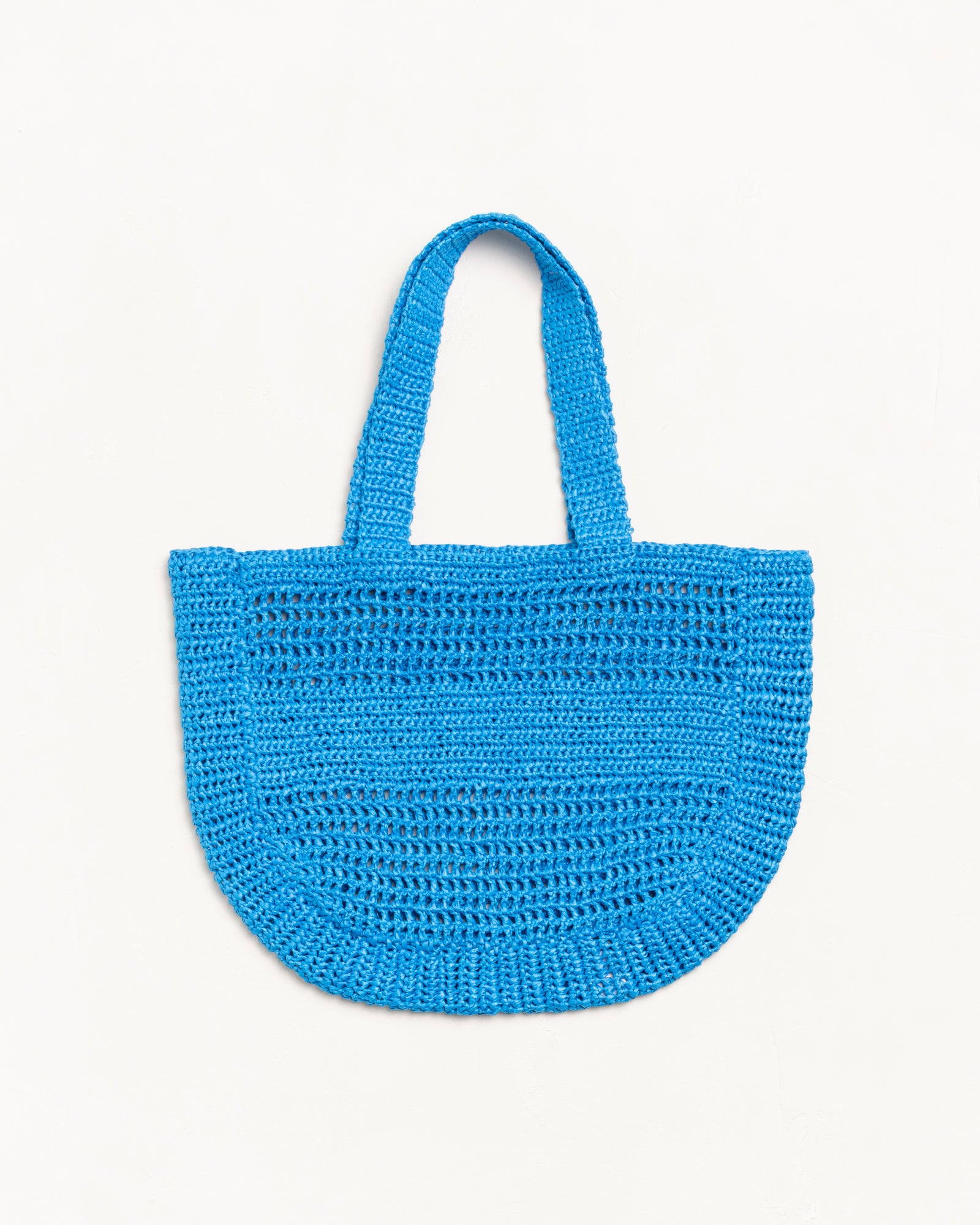 Stussy Woven Tote Bag borsa blue intrecciata 40 cm