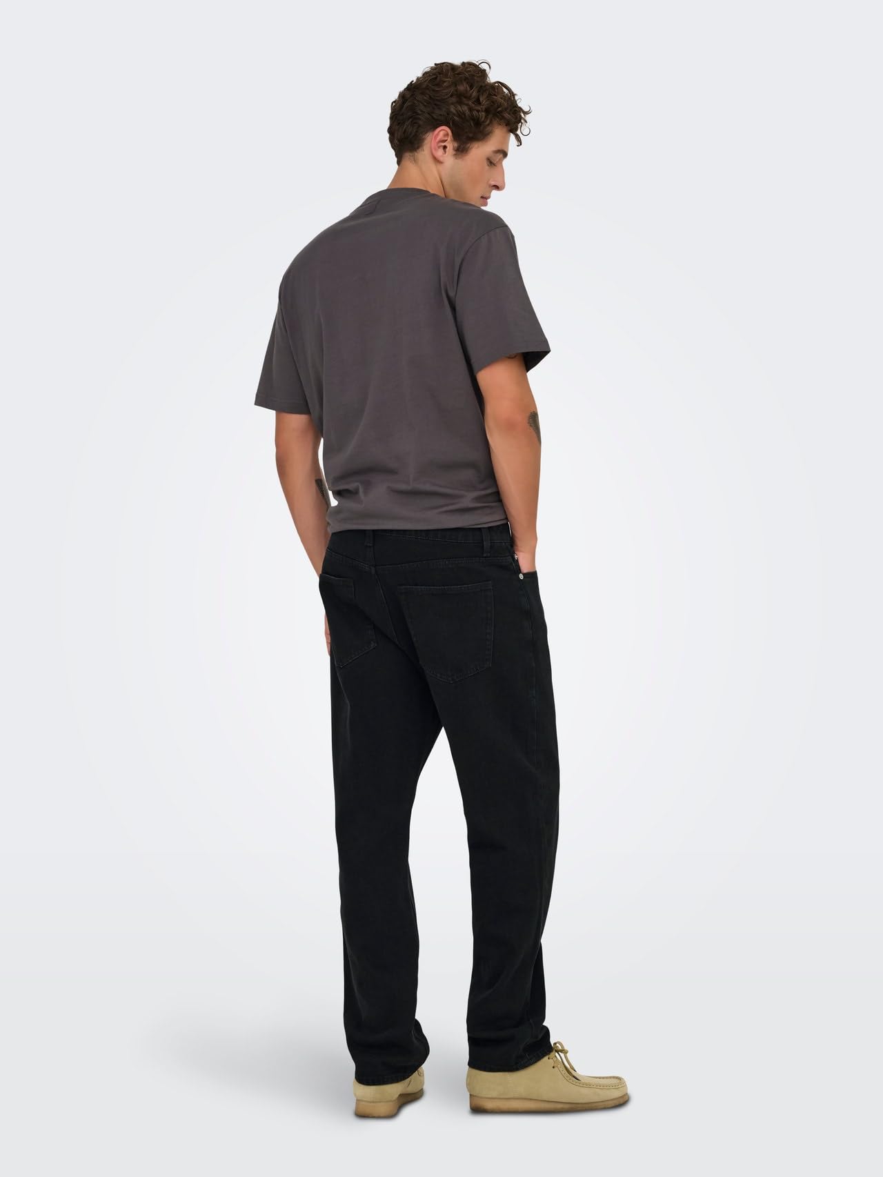 ONLY & SONS Onsedge Straight 7901 jeans uomo Light Grey