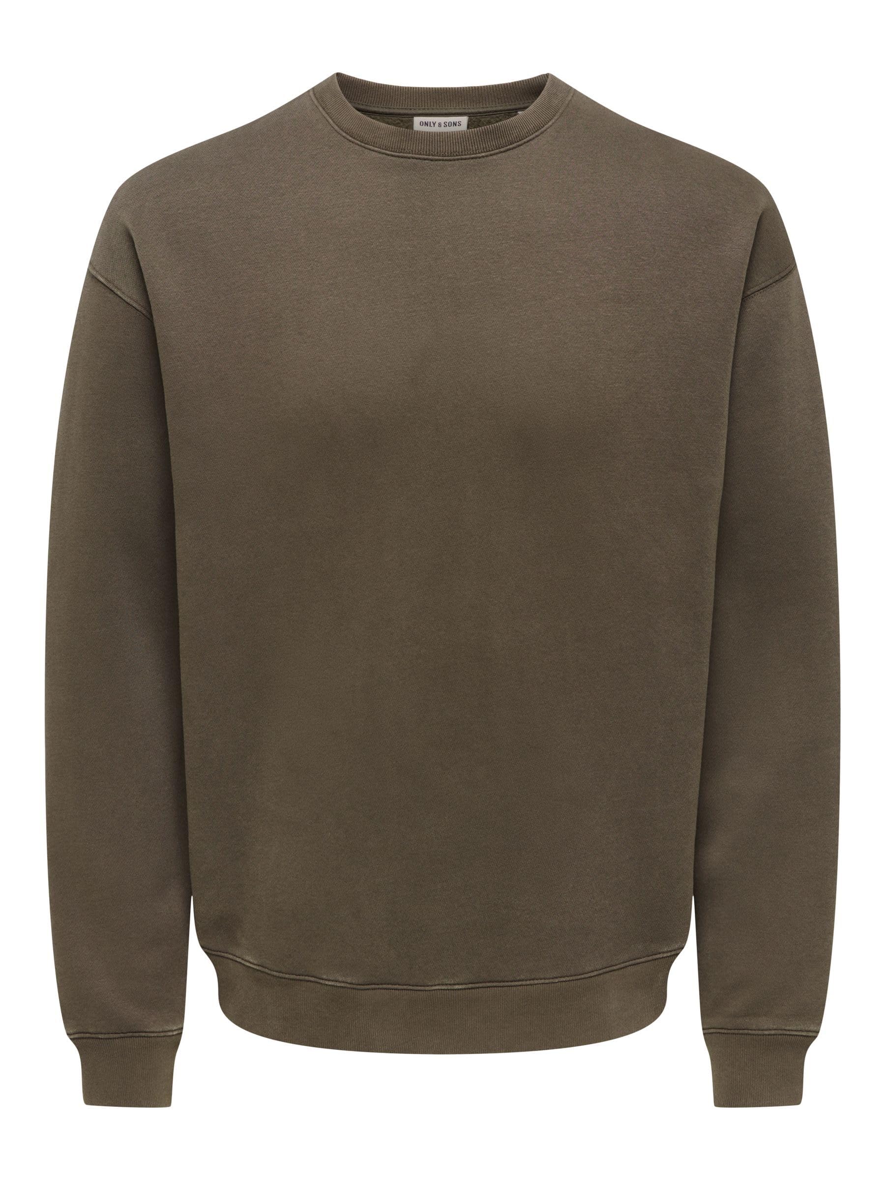 Only & Sons Onslarry Eflow Felpa Uomo Grigio Asfalto Relaxed