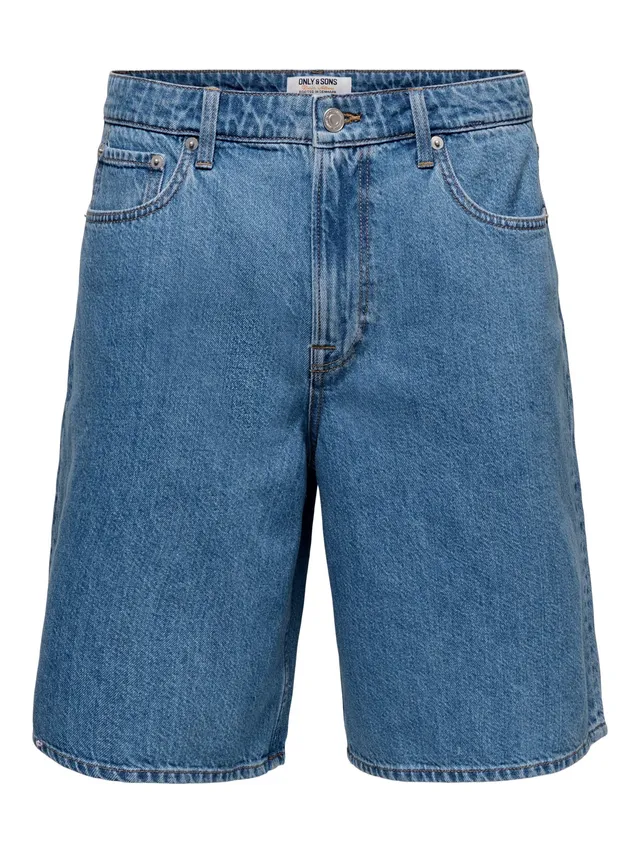 ONLY & SONS Onsremi Shorts Uomo M Denim Blu Wide Box