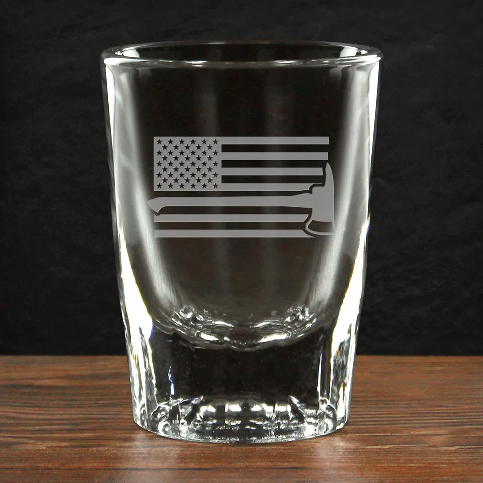 7.62 Design Firefighter Axe Bicchierino Vetro 2oz USA