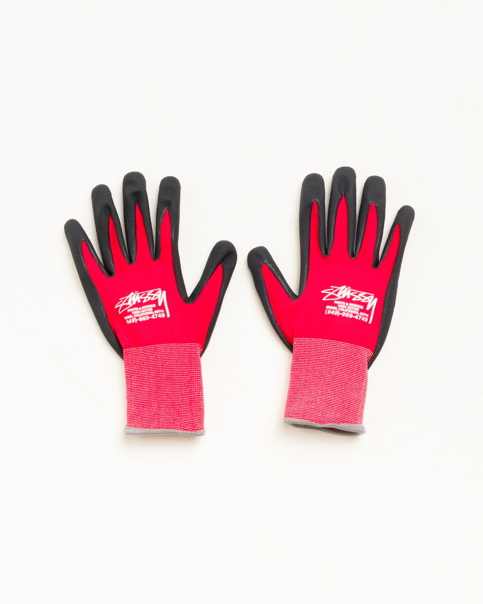 Stussy Utility Gloves guanti nero rosso touchscreen