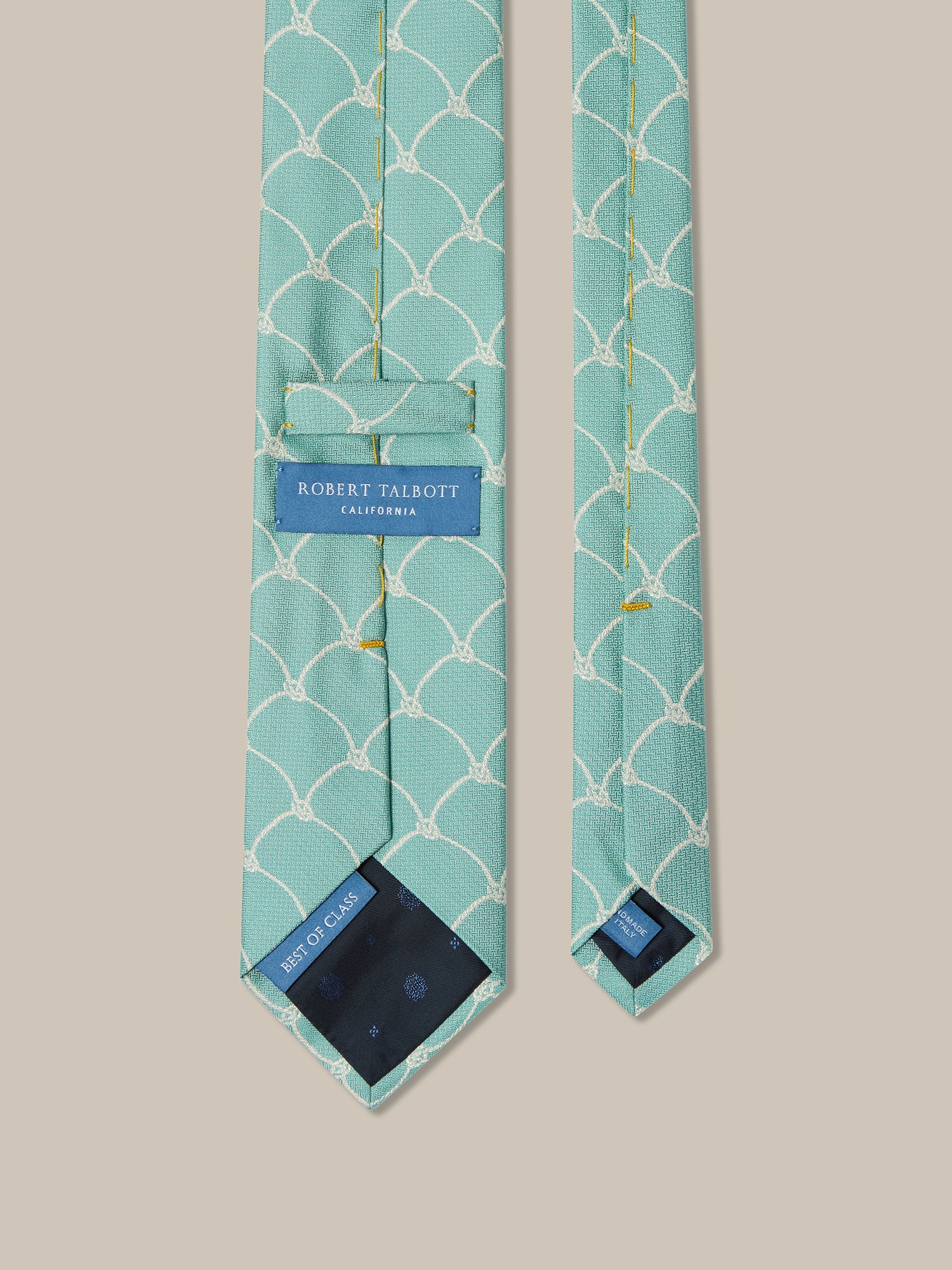 Robert Talbott Robert Cravatta Uomo Aqua Seta Best of Class