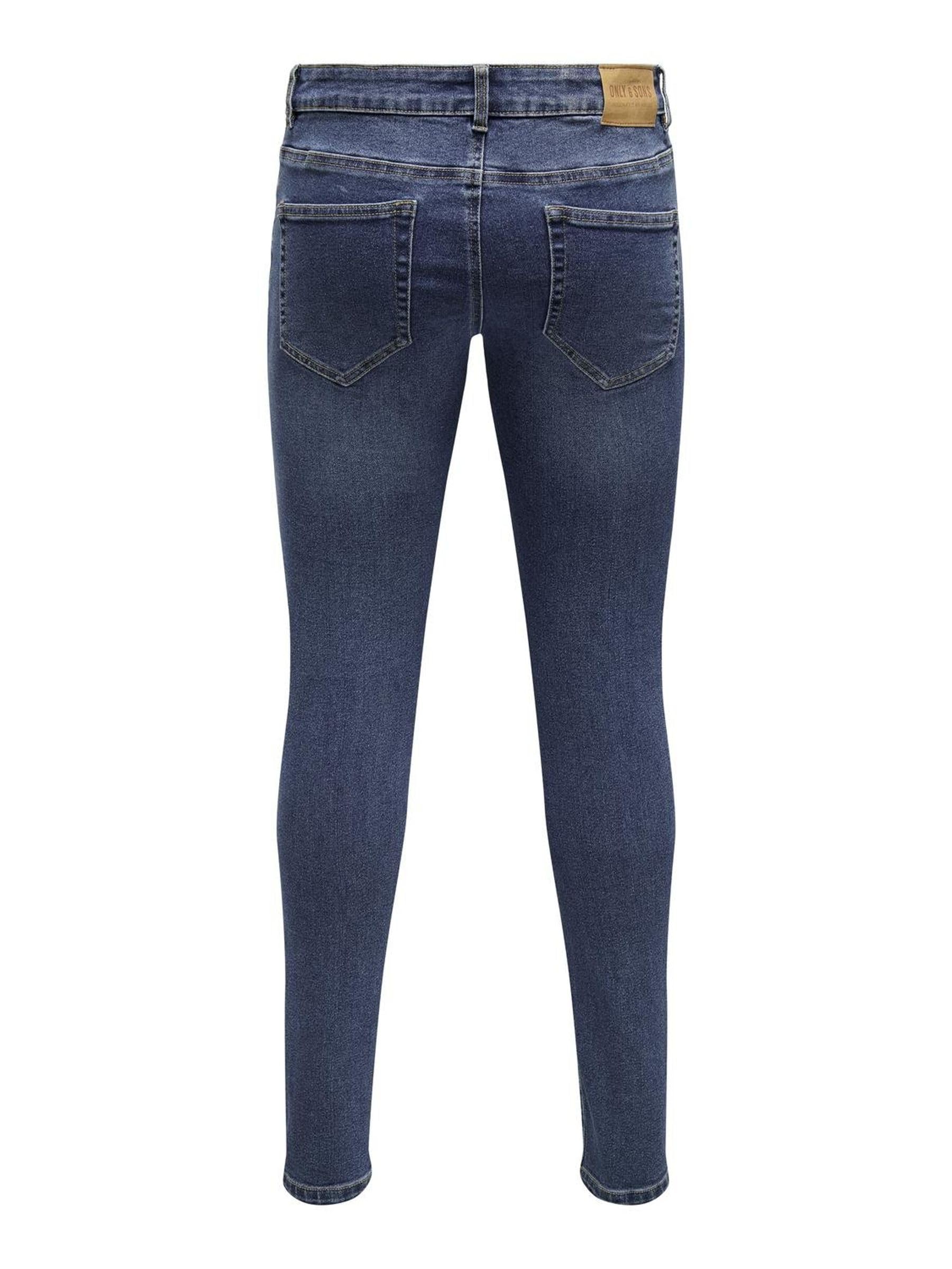 Only & Sons Onswarp Jeans Uomo Skinny Blu Denim 32W 32L