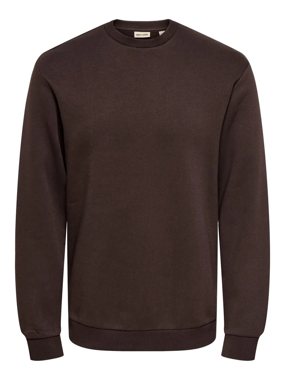 Only & Sons Onsceres felpa uomo Coffee Bean girocollo