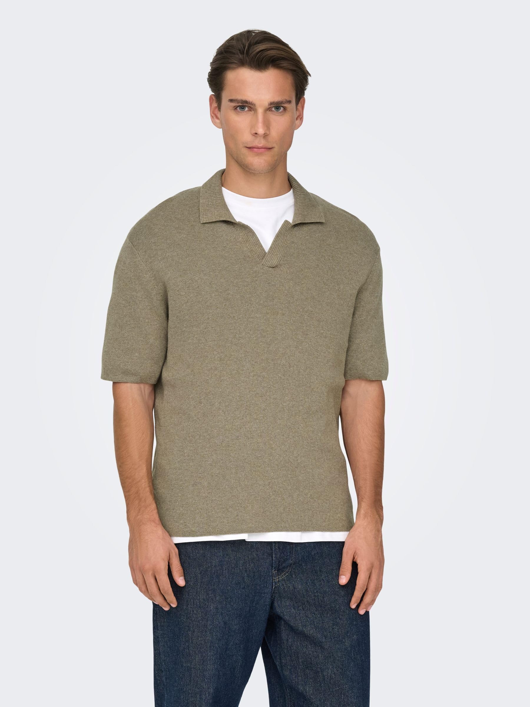 ONLY & SONS Onstravis maglia knit uomo manica corta