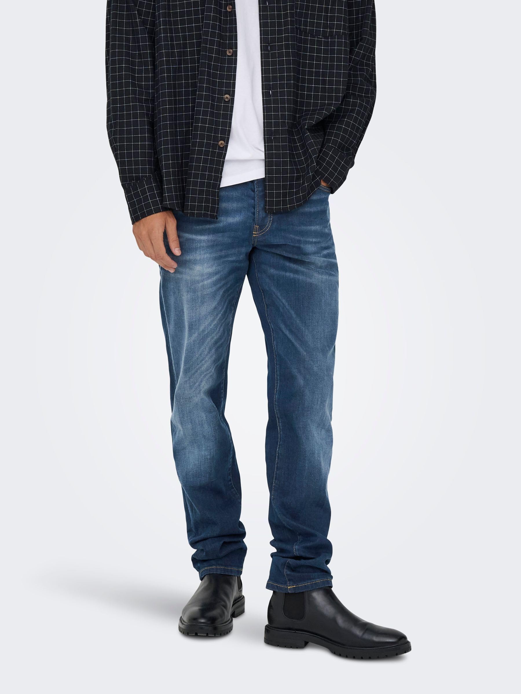 Only & Sons Weft Claudio Jeans 33W/30L Blu Scuro