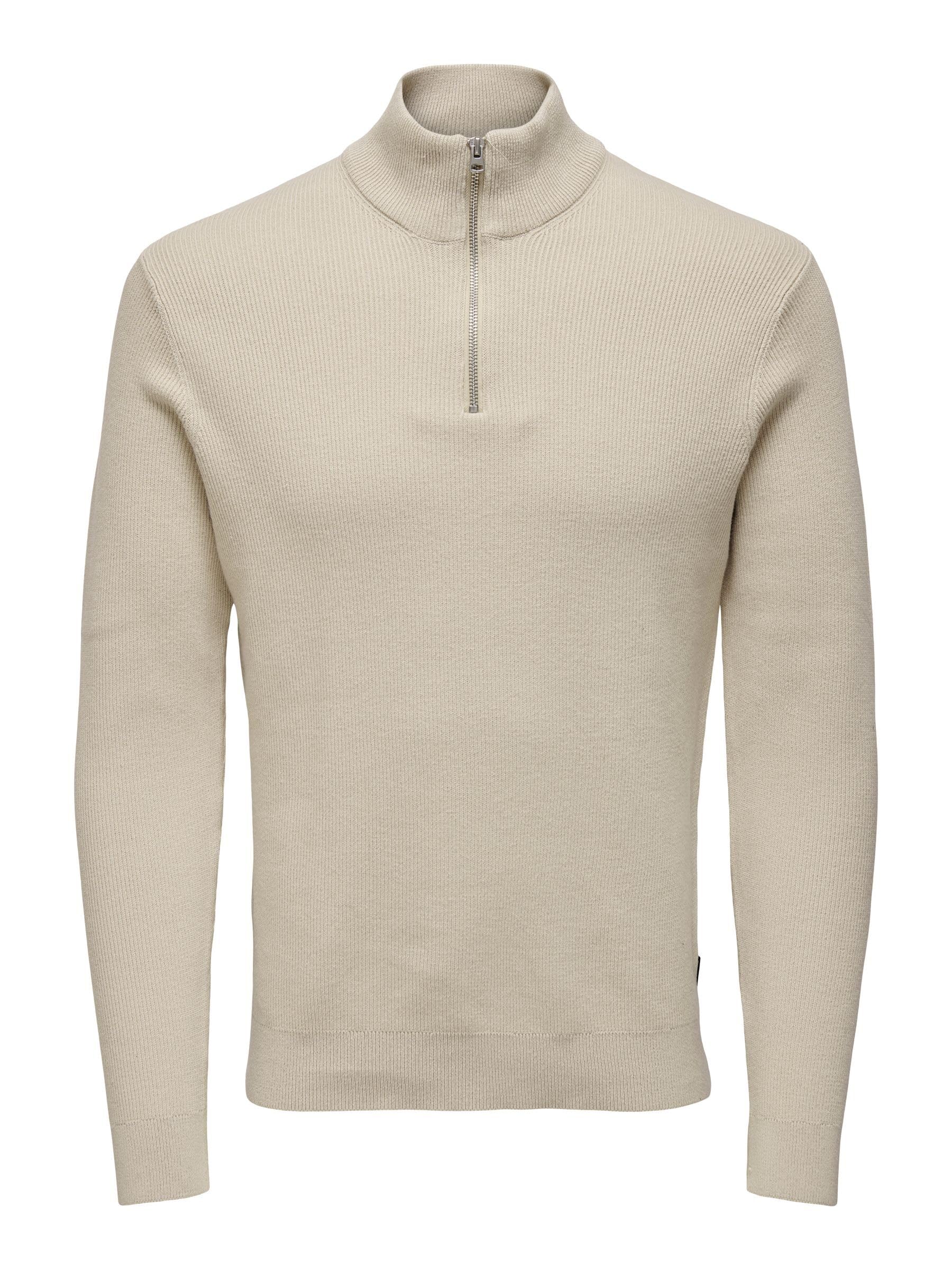ONLY & SONS Phil Maglia uomo mezza zip cotone