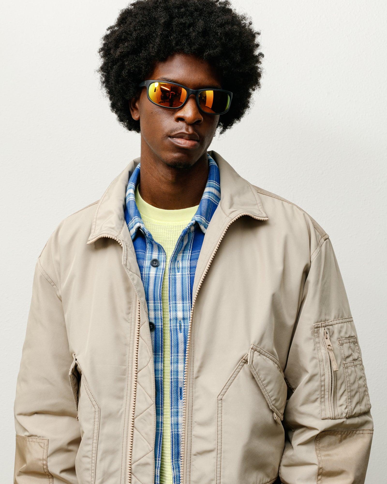 Stussy Julian Sunglasses occhiali Frost Black specchiati