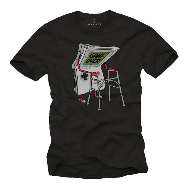 MAKAYA Game Over Controller T-Shirt Uomo XL Cotone