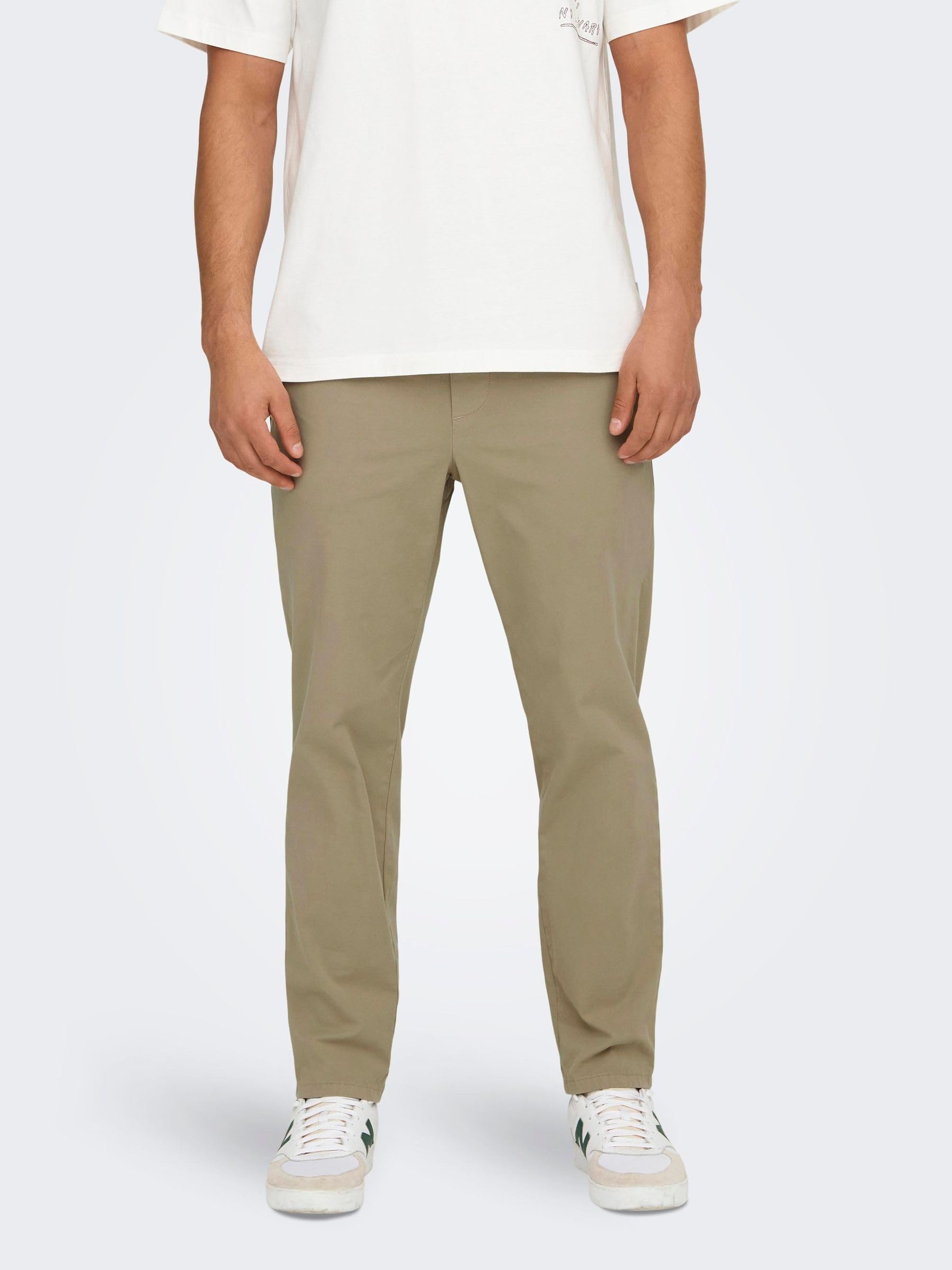 ONLY & SONS Pantaloni Onslinus Tapered Nero Taglia L