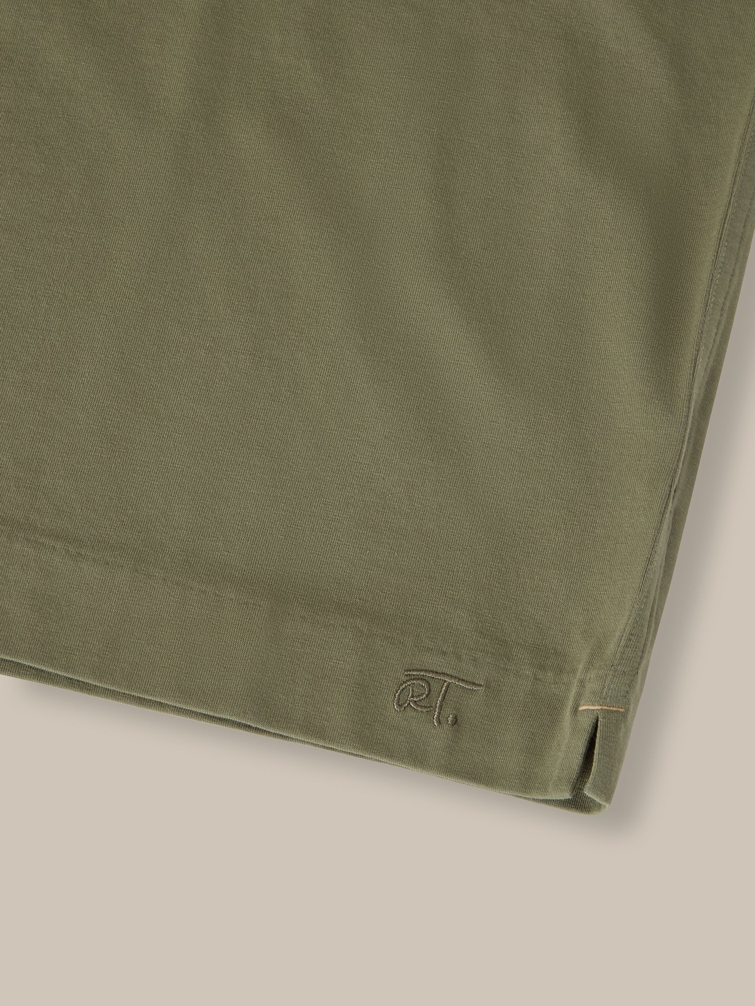 Robert Talbott Dean maglietta cotone verde oliva elasticizzata