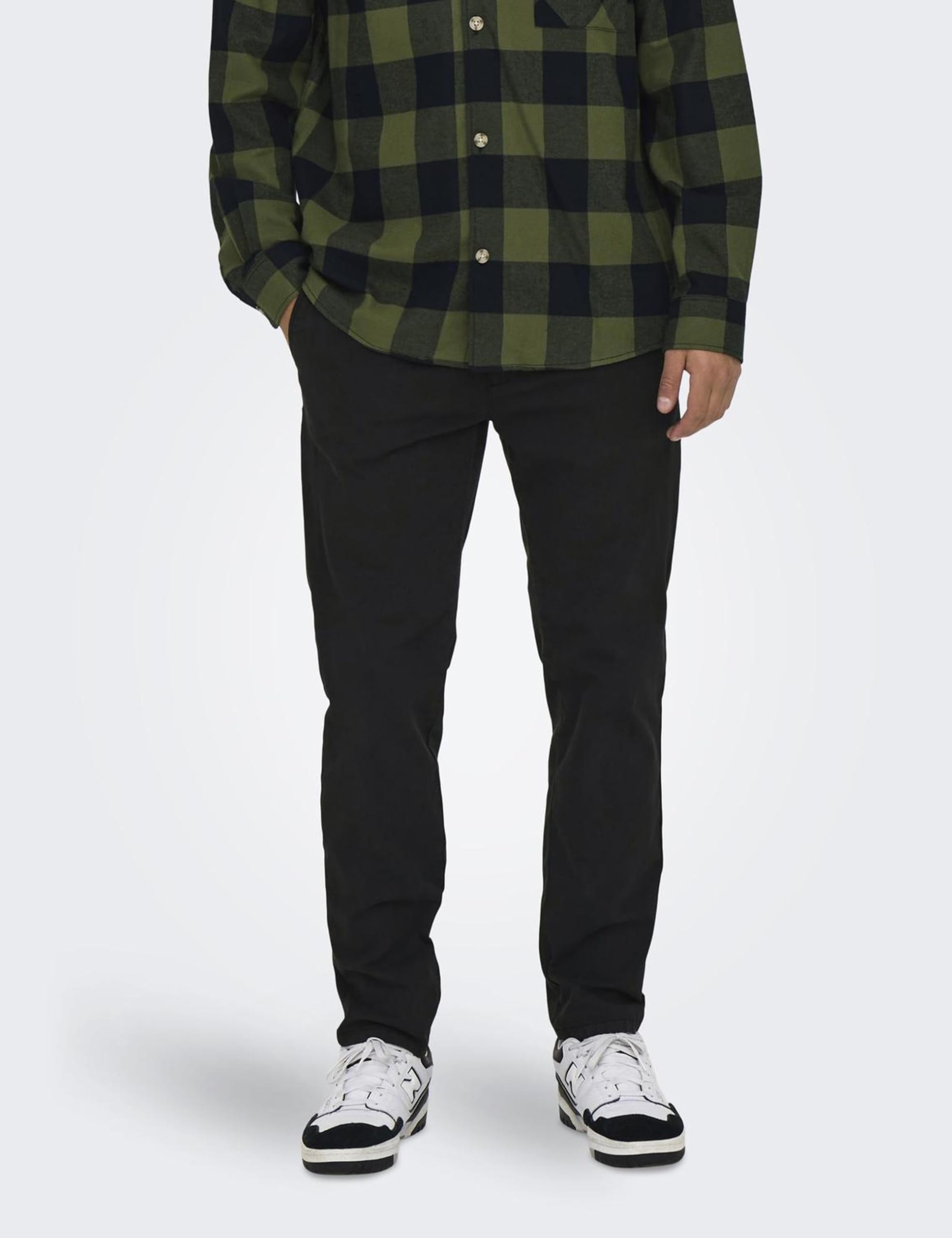 ONLY & SONS Pantaloni Uomo Chino Grigio Glacier