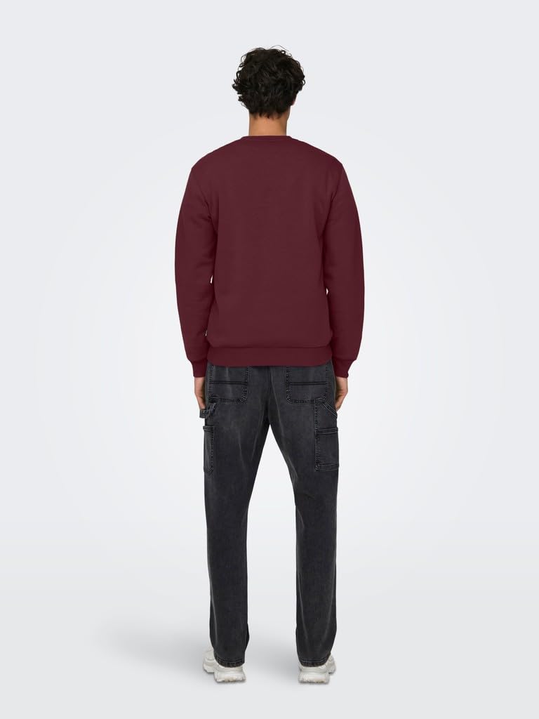Only & Sons Onsceres Felpa Uomo Rossa Port Royale L